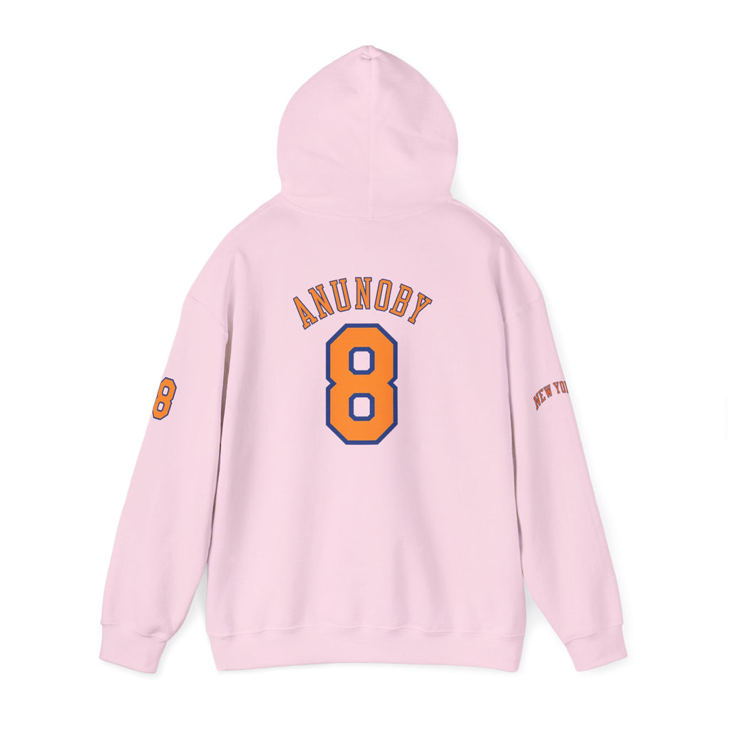 Knicks #8 Anunoby Basketball Hoodie — NYR Team Logo Back Number Sweatshirt