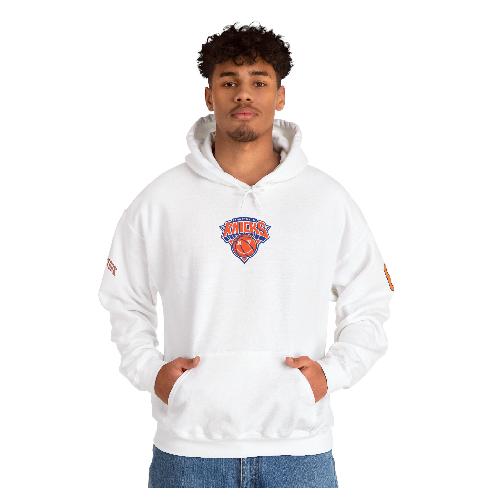 Knicks #8 Anunoby Basketball Hoodie — NYR Team Logo Back Number Sweatshirt