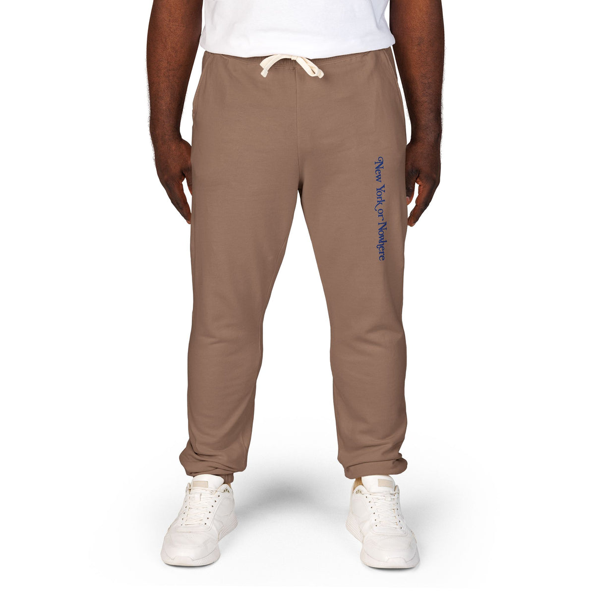 Fleece Sweatpants — Minimal Vertical Script Cozy Joggers