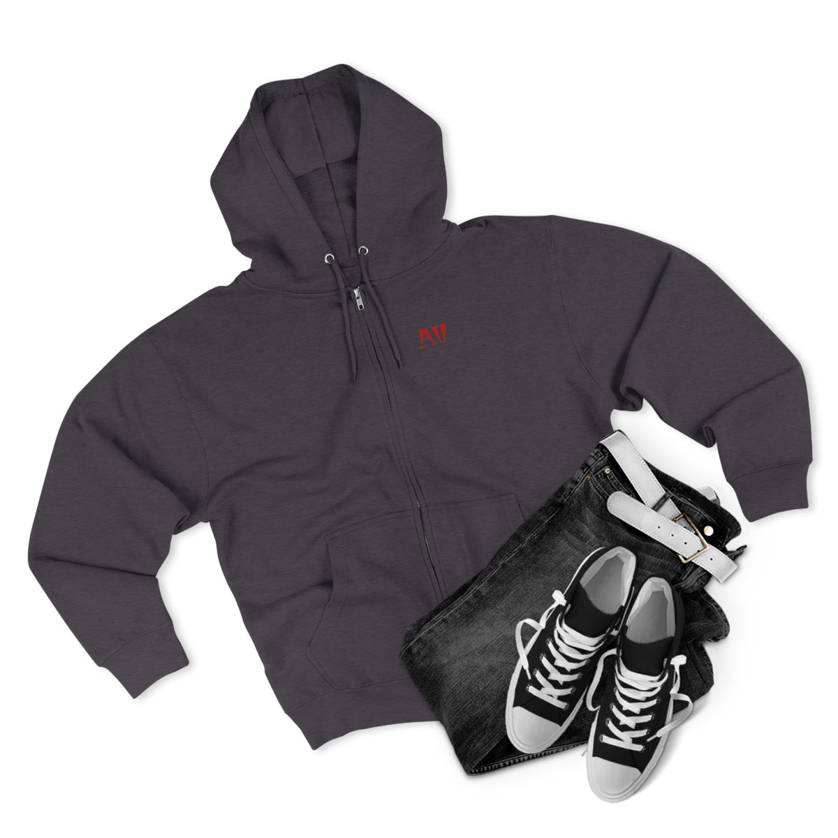 Spider Emblem Zip Hoodie