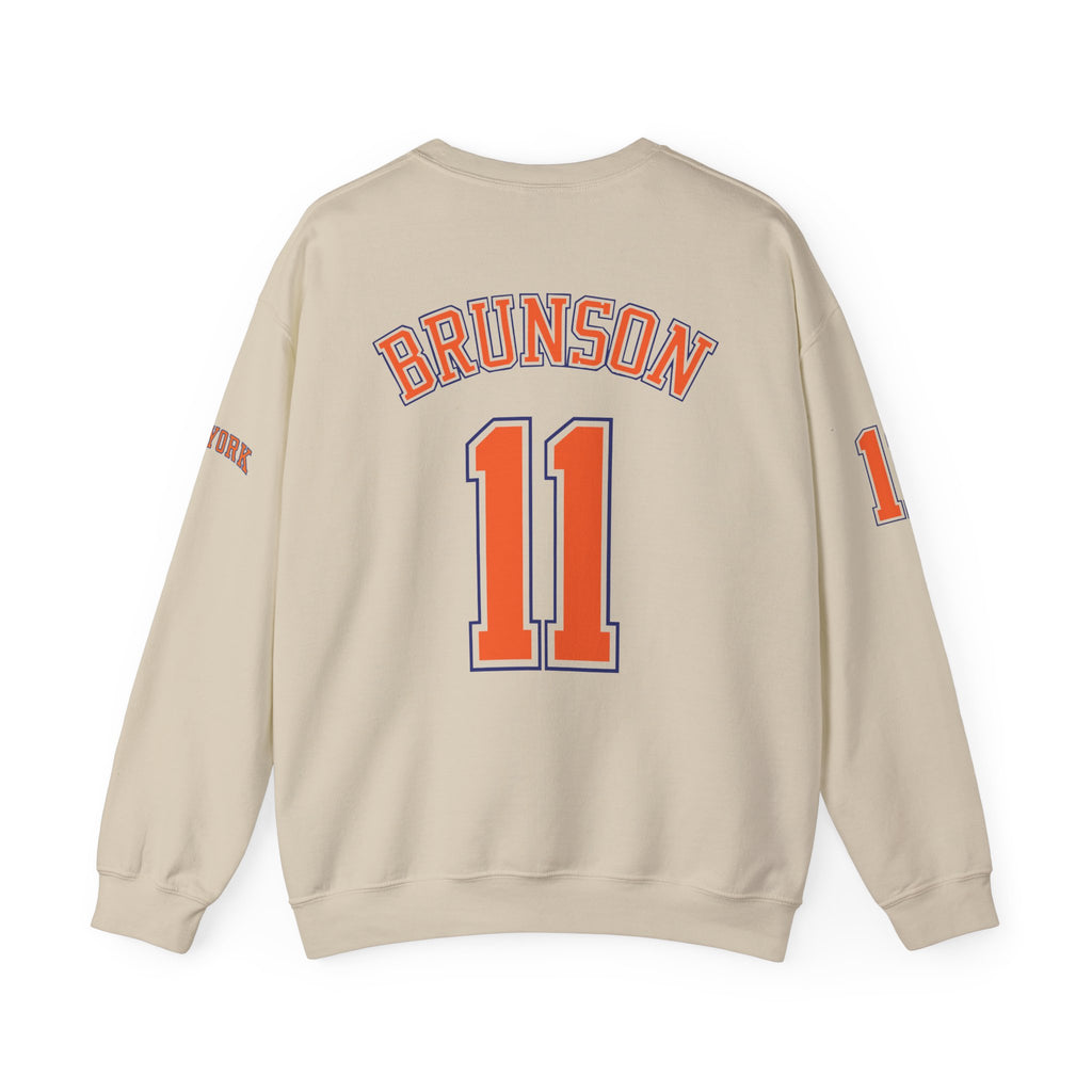 Knicks Brunson #11 Crewneck Sweatshirt — New York Basketball Pullover