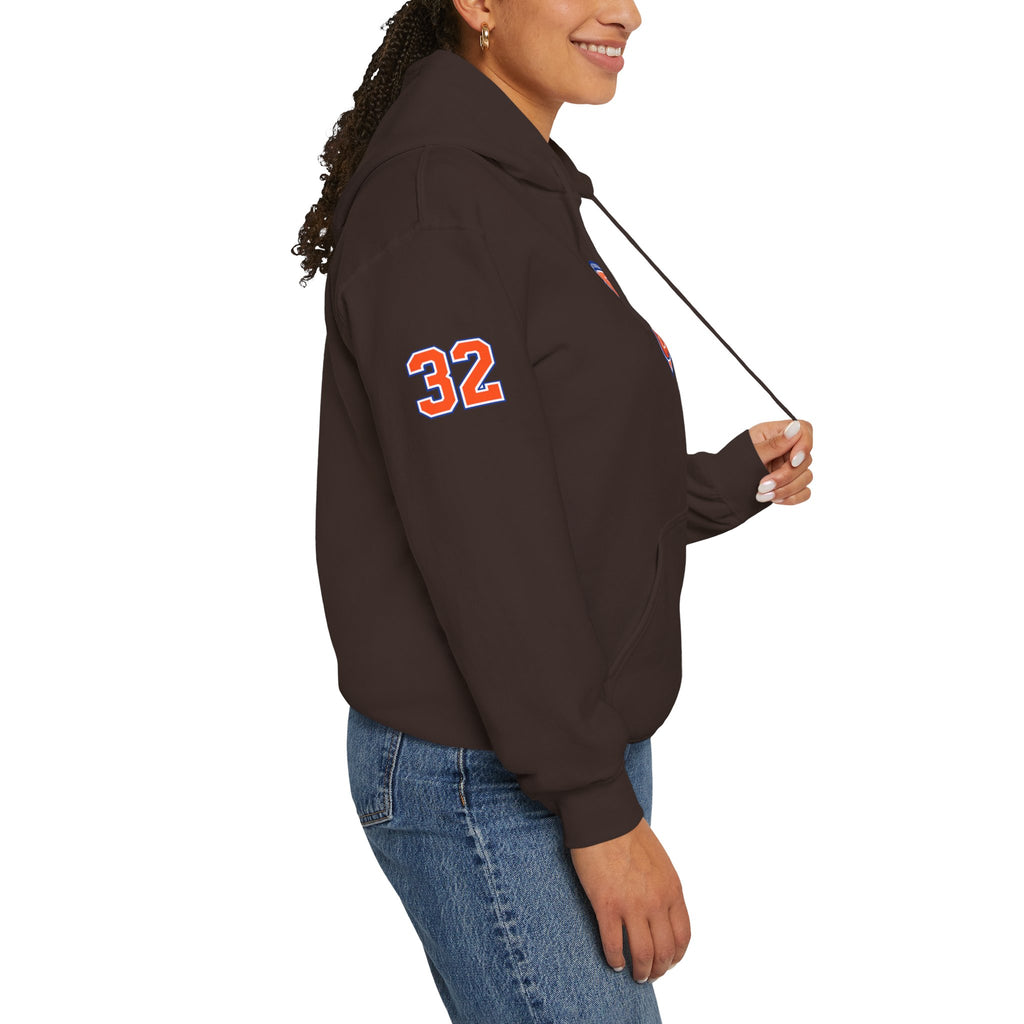 New York Knicks Jersey Hoodie — 'Towns 32' Retro Basketball Pullover
