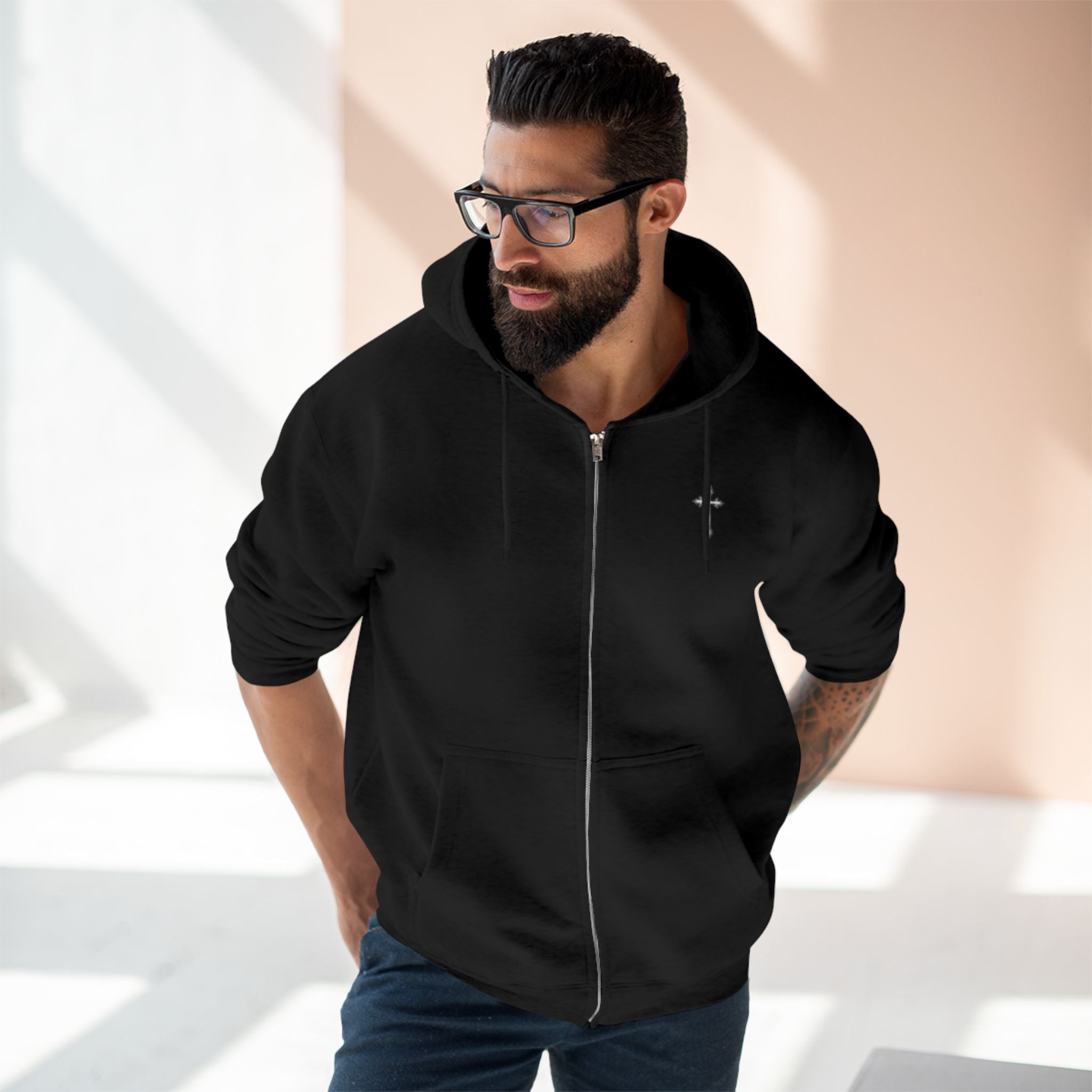 Cross Zip Hoodie