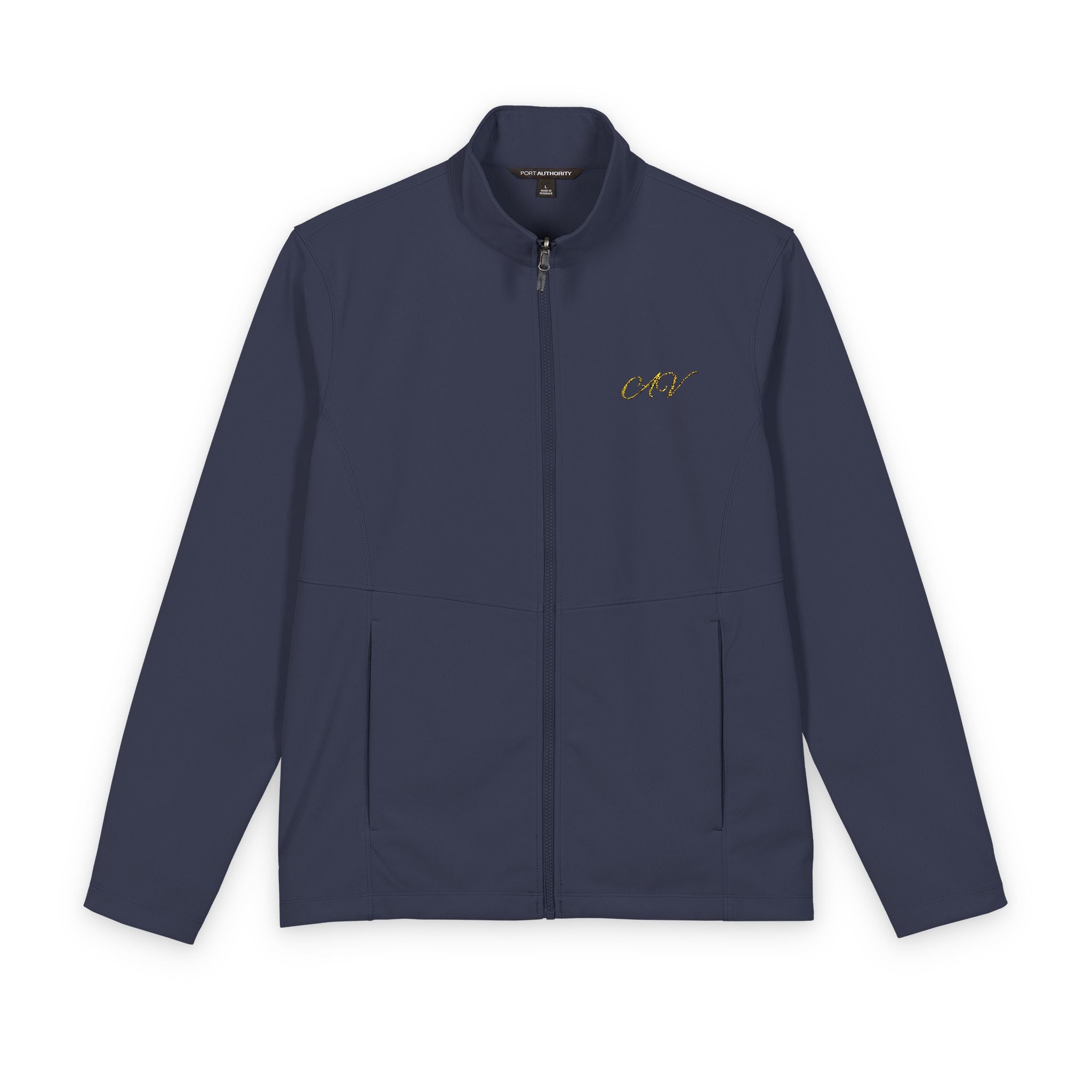 Soft Shell Jacket — Minimal Gold Script Logo