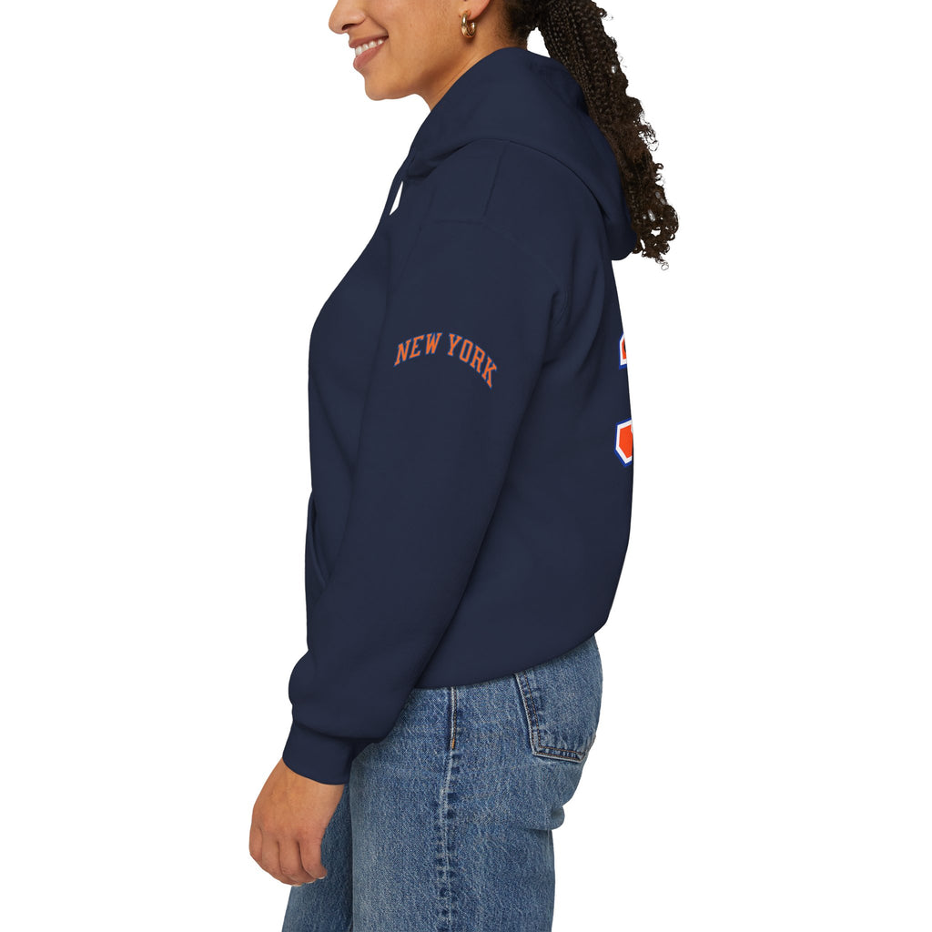 New York Knicks Jersey Hoodie — 'Towns 32' Retro Basketball Pullover