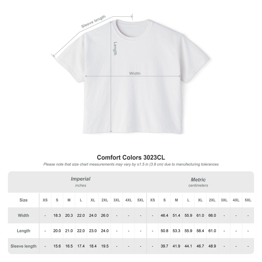 Glam Portrait Boxy Crop Tee