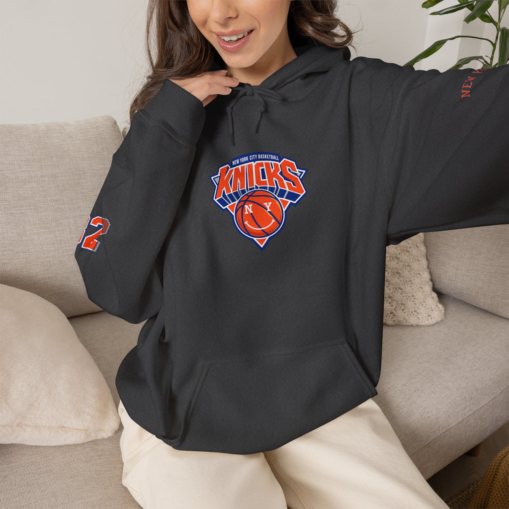 New York Knicks Jersey Hoodie — 'Towns 32' Retro Basketball Pullover