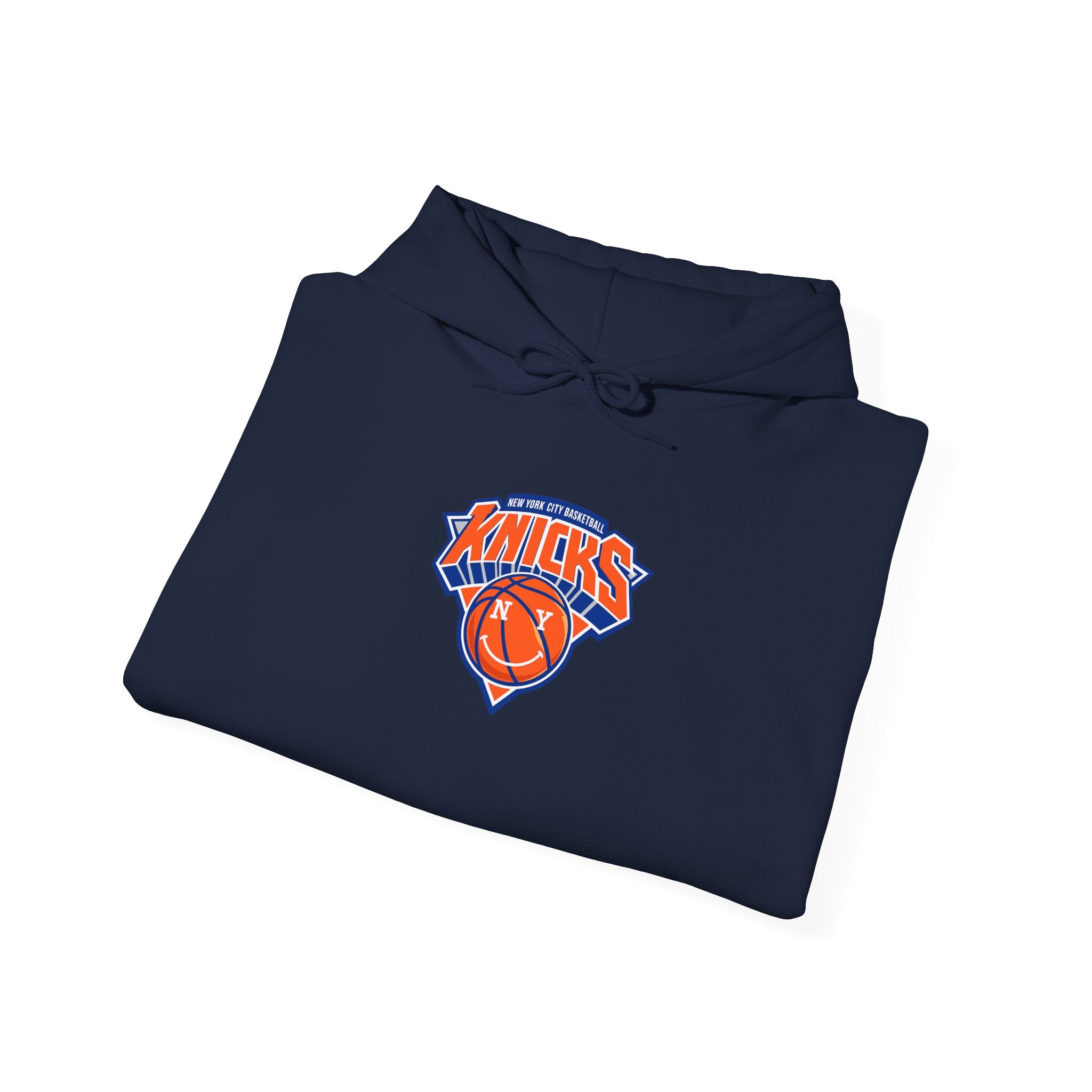New York Knicks Retro Logo Hoodie — 32 Jersey Sleeve Basketball Pullover