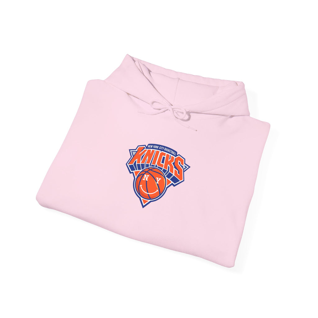 New York Knicks Retro Logo Hoodie — 32 Jersey Sleeve Basketball Pullover