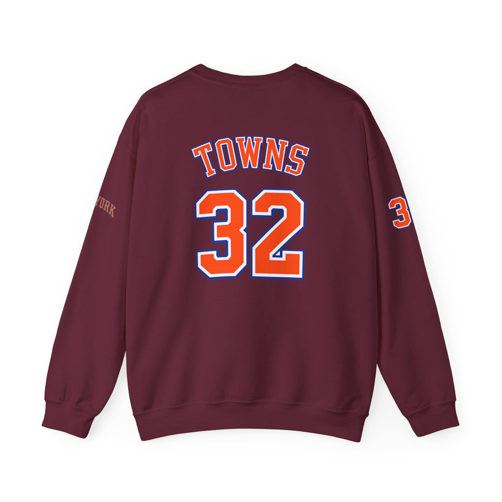 New York Knicks 'Towns 32' Crewneck Sweatshirt — Retro NBA Fan Apparel