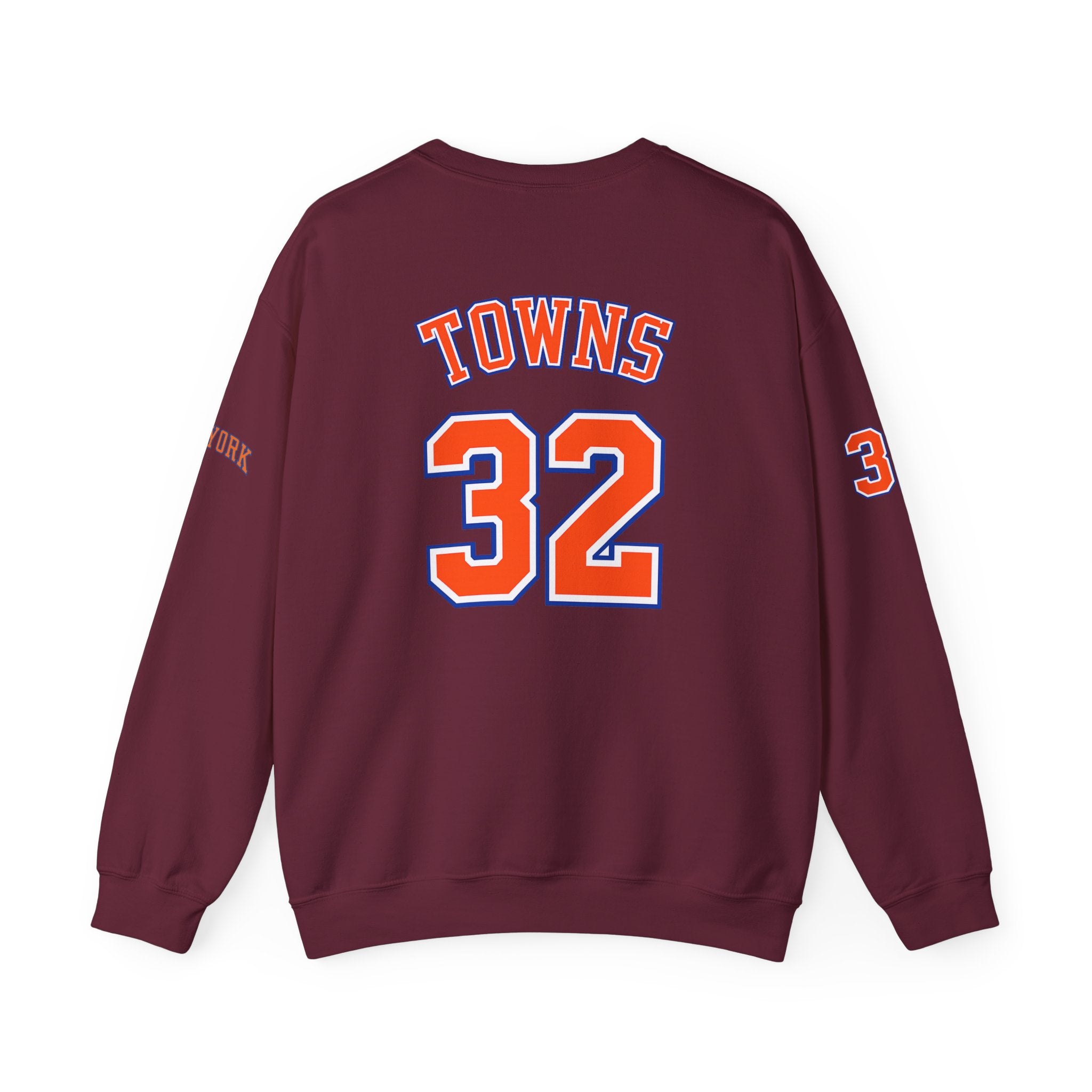 New York Knicks 'Towns 32' Crewneck Sweatshirt — Retro NBA Fan Apparel
