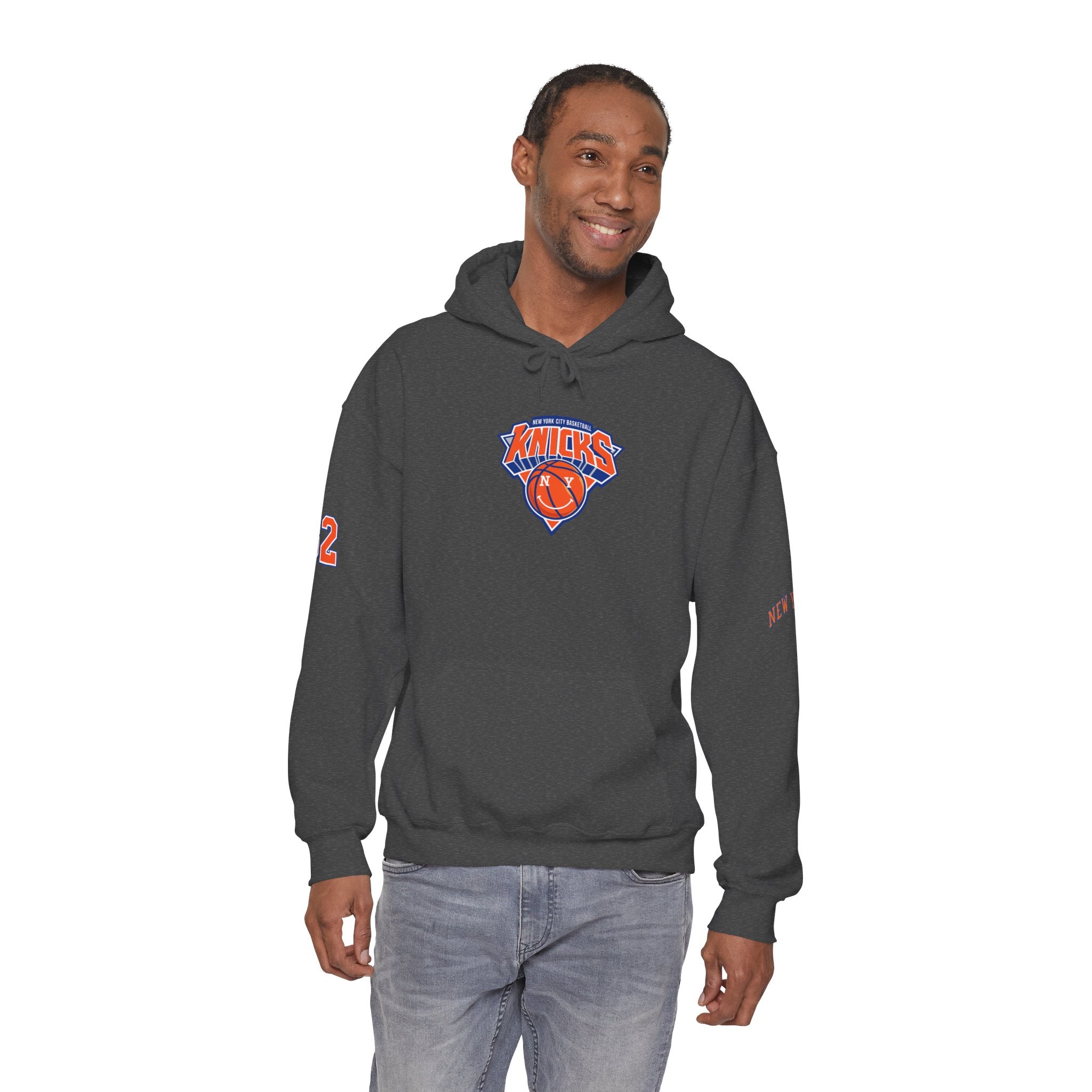 New York Knicks Jersey Hoodie — 'Towns 32' Retro Basketball Pullover