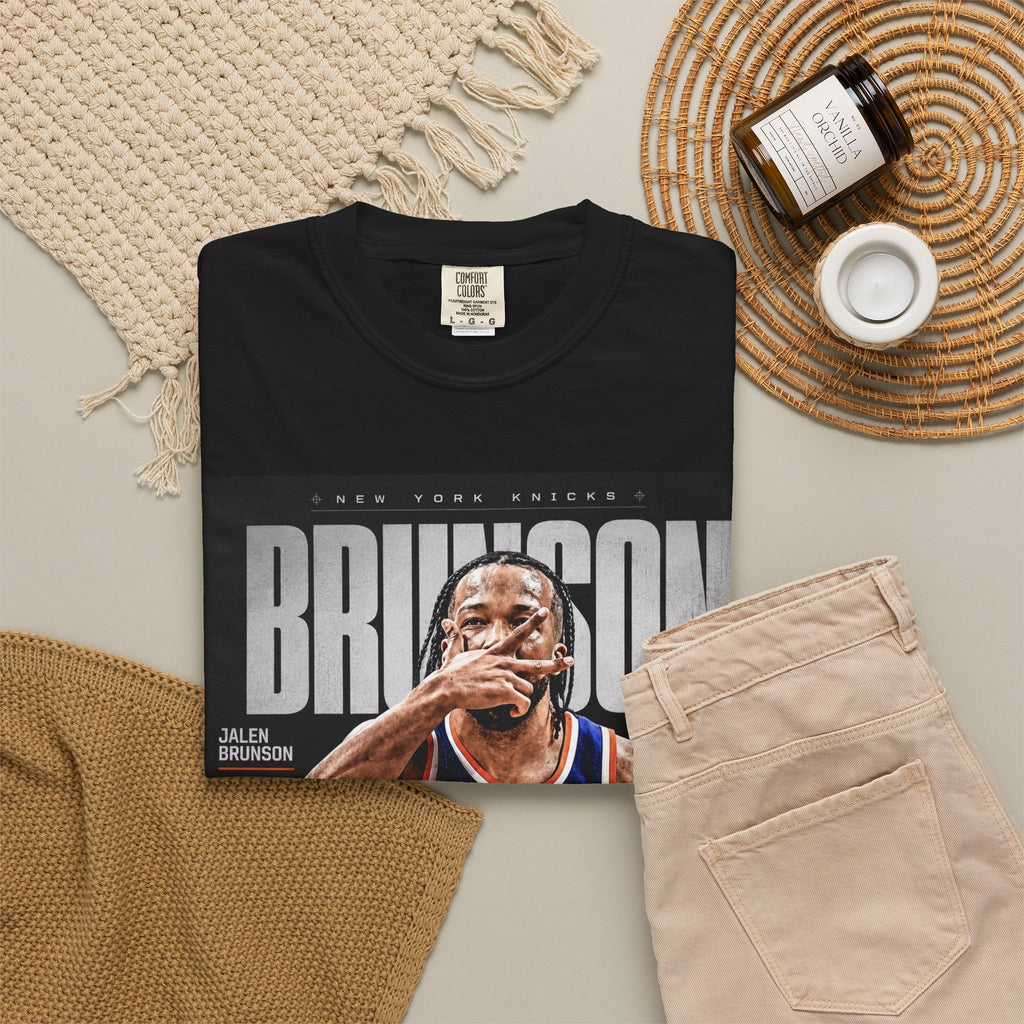 Jalen Brunson Knicks Graphic T-Shirt — Retro Basketball Fan Tee