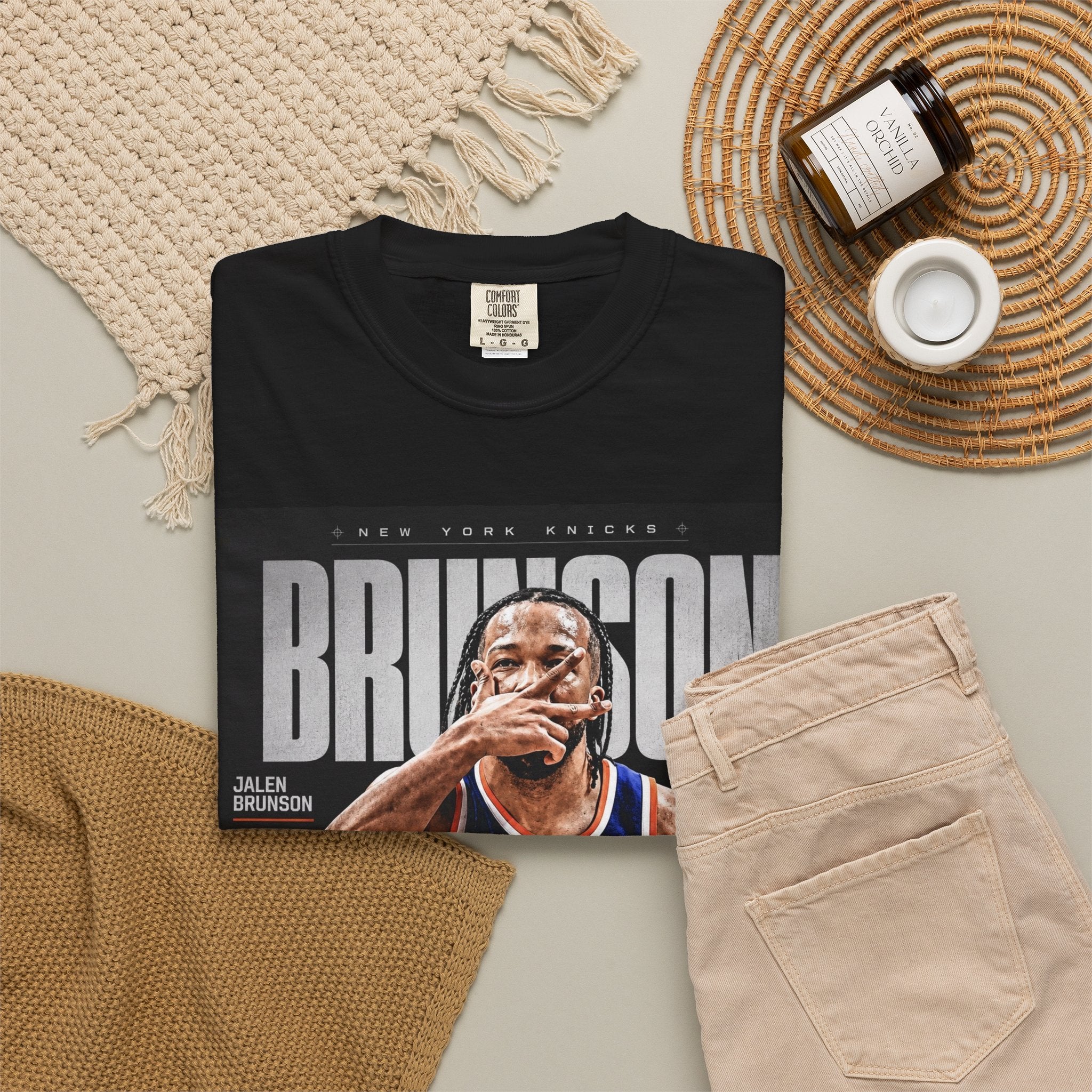 Jalen Brunson Knicks Graphic T-Shirt — Retro Basketball Fan Tee