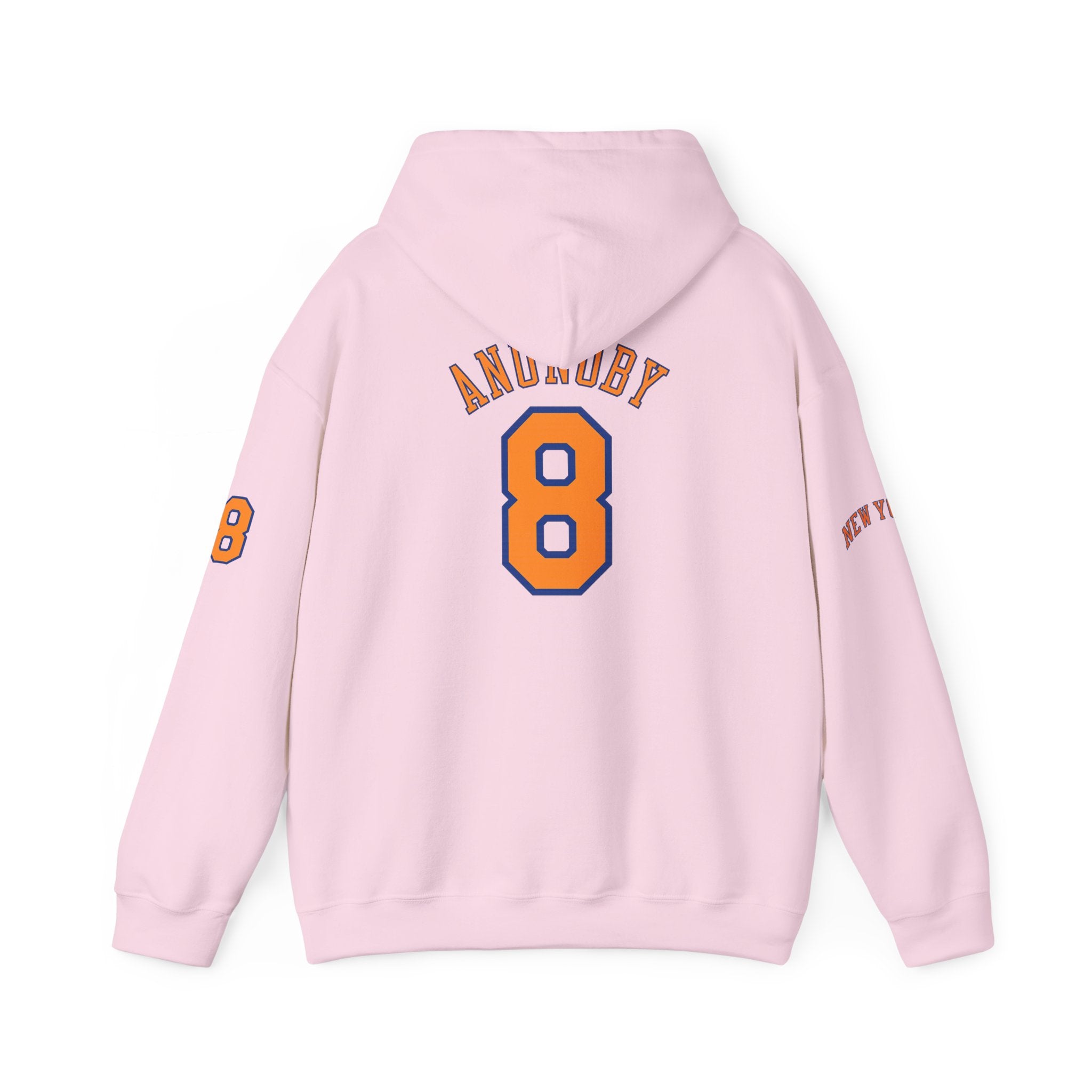 Knicks #8 Anunoby Basketball Hoodie — NYR Team Logo Back Number Sweatshirt