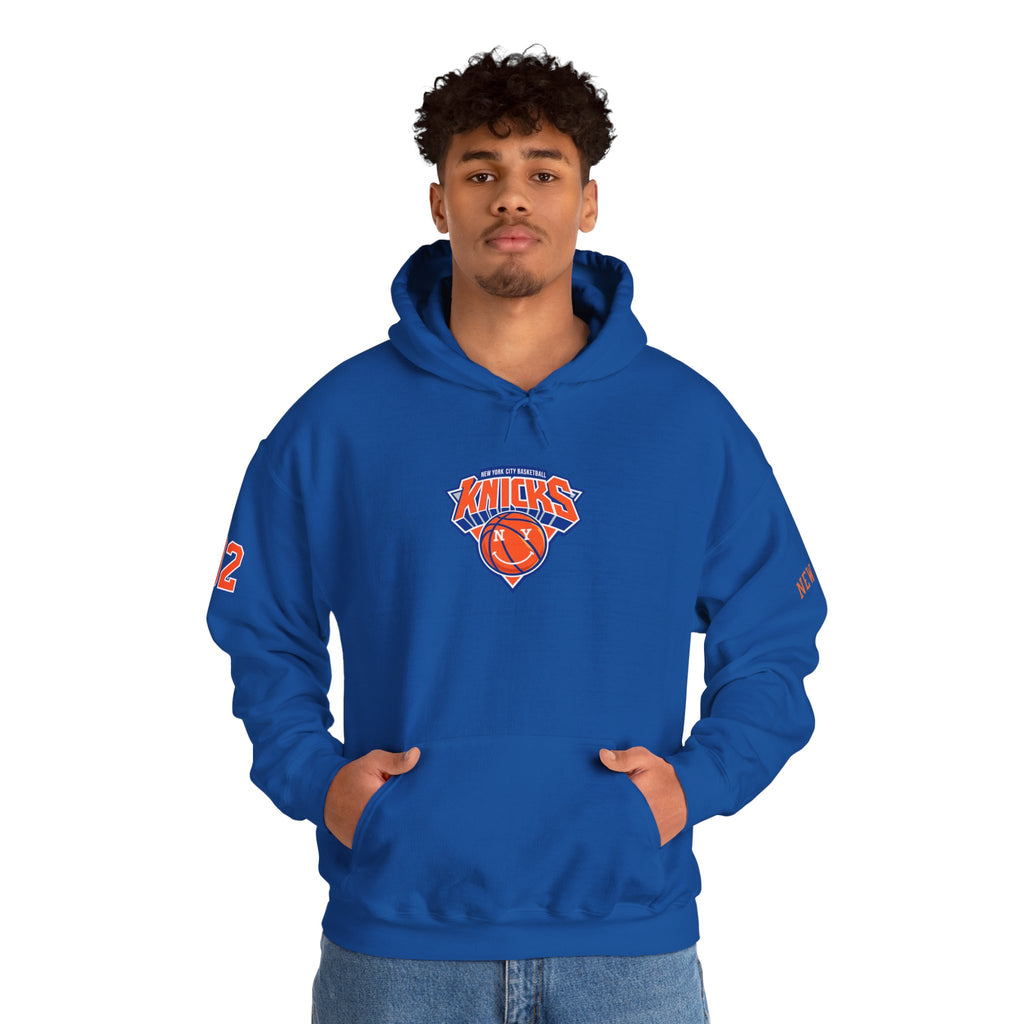 New York Knicks Jersey Hoodie — 'Towns 32' Retro Basketball Pullover