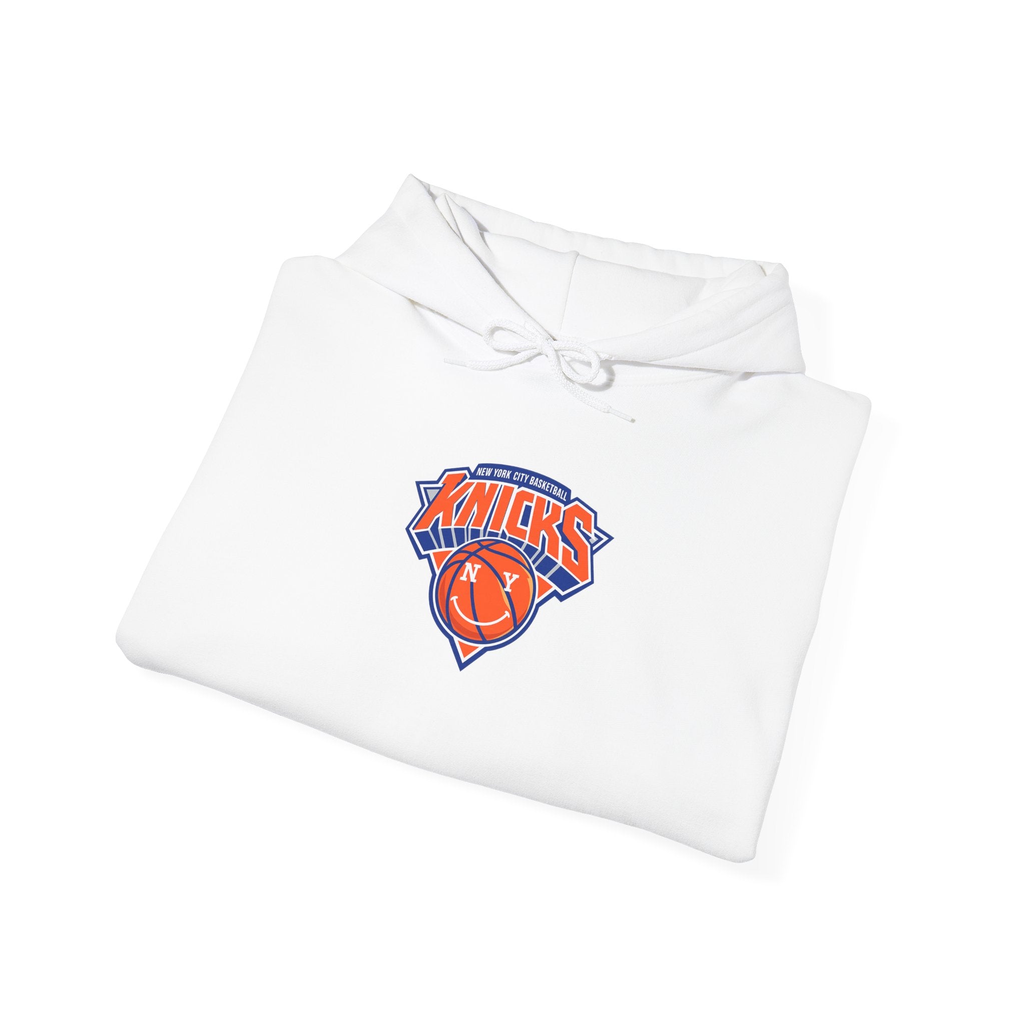 New York Knicks Retro Logo Hoodie — 32 Jersey Sleeve Basketball Pullover