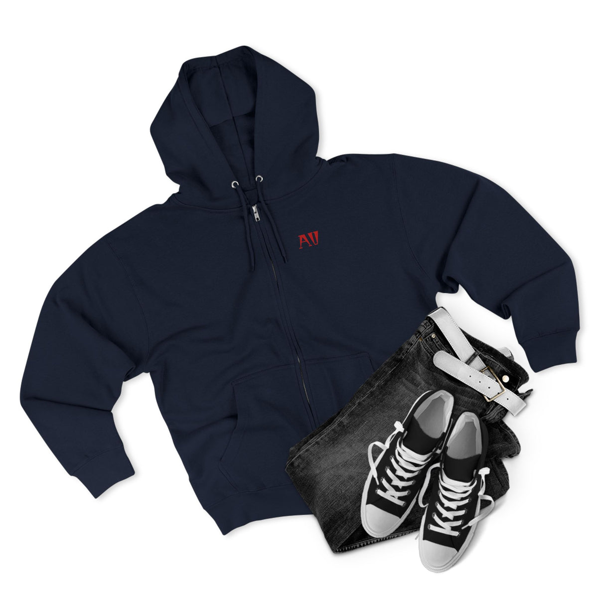 Spider Emblem Zip Hoodie