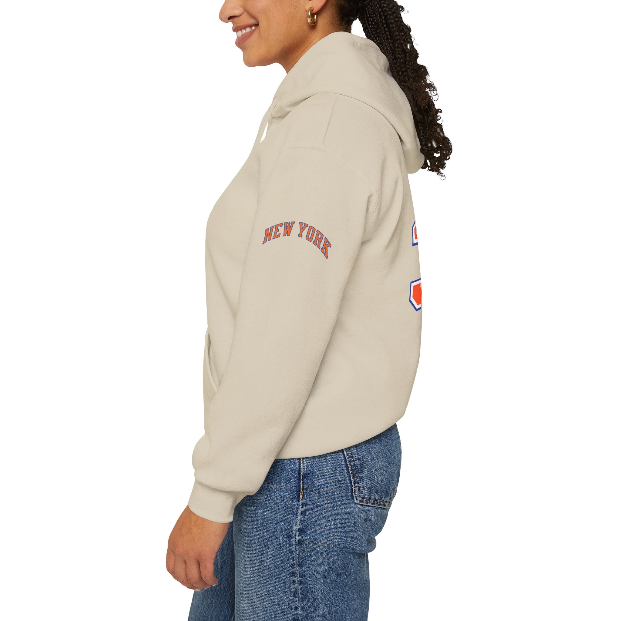 New York Knicks Jersey Hoodie — 'Towns 32' Retro Basketball Pullover