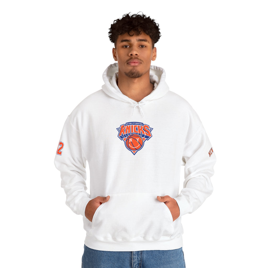 New York Knicks Jersey Hoodie — 'Towns 32' Retro Basketball Pullover