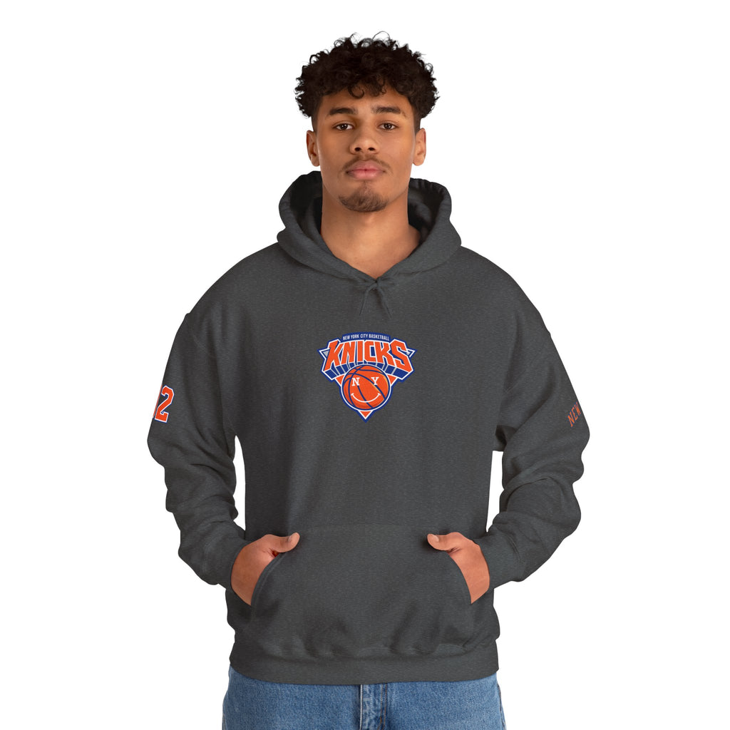 New York Knicks Jersey Hoodie — 'Towns 32' Retro Basketball Pullover