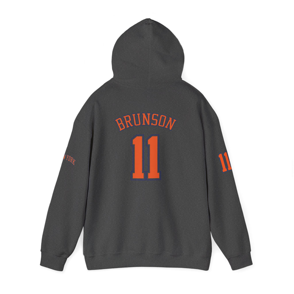 Knicks Jersey Hoodie — Brunson #11 White Basketball Pullover