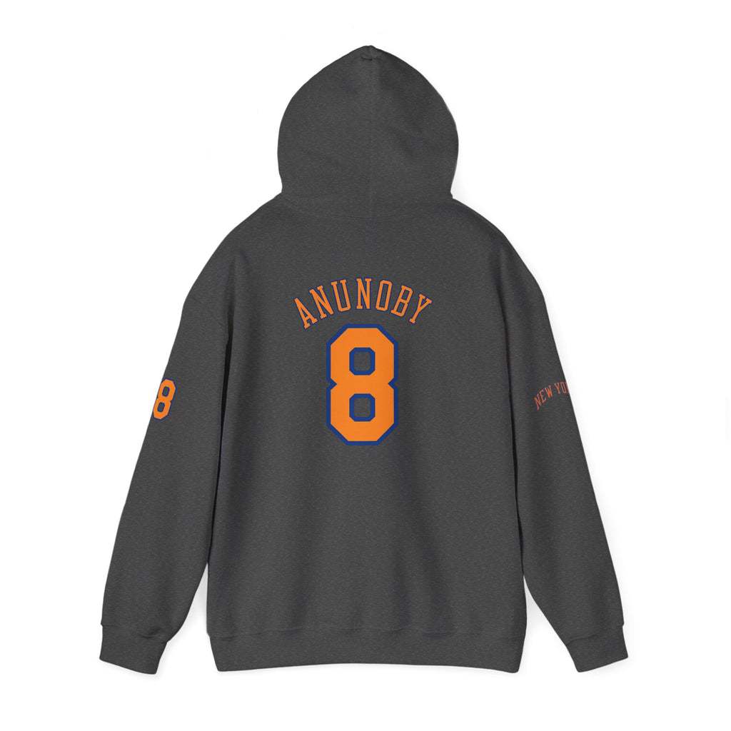 Knicks #8 Anunoby Basketball Hoodie — NYR Team Logo Back Number Sweatshirt