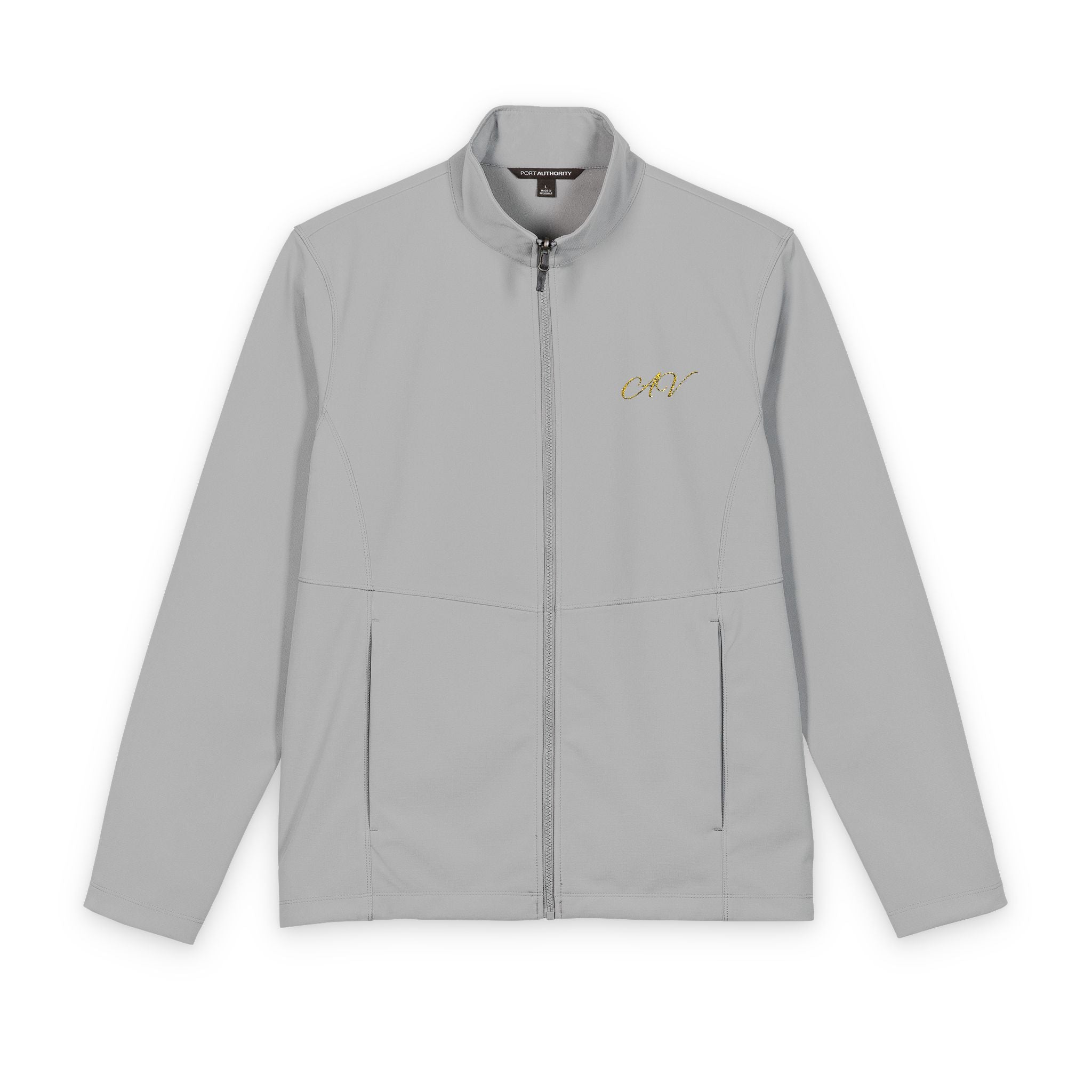 Soft Shell Jacket — Minimal Gold Script Logo