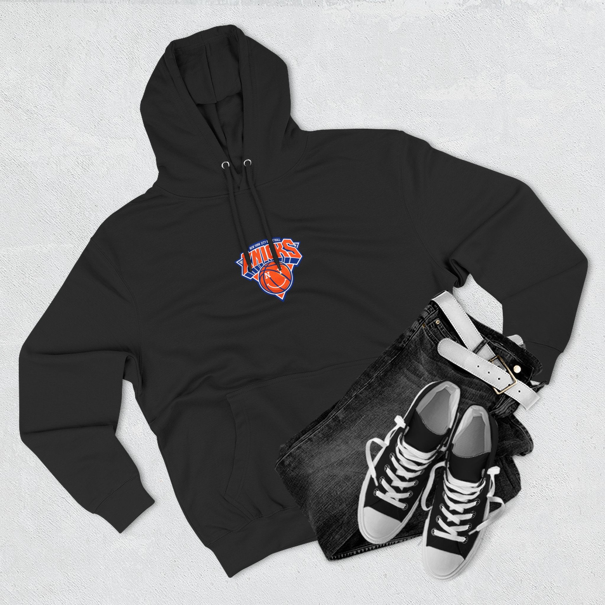 Knicks Basketball Hoodie — 'Towns 32' Team Logo Fleece Pullover