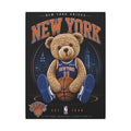 *LIMITED TIME* New York Knicks Teddy Bear Canvas Print — NBA Basketball Wall Art