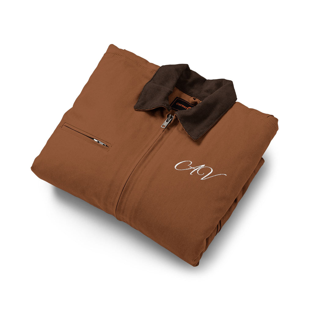 Work Jacket - Black Duck Cloth Jacket with Subtle 'CRT' Script Logo