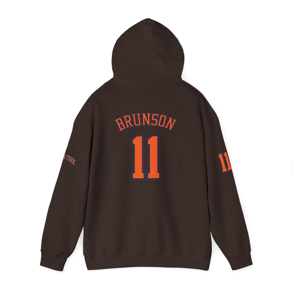 Knicks Jersey Hoodie — Brunson #11 White Basketball Pullover
