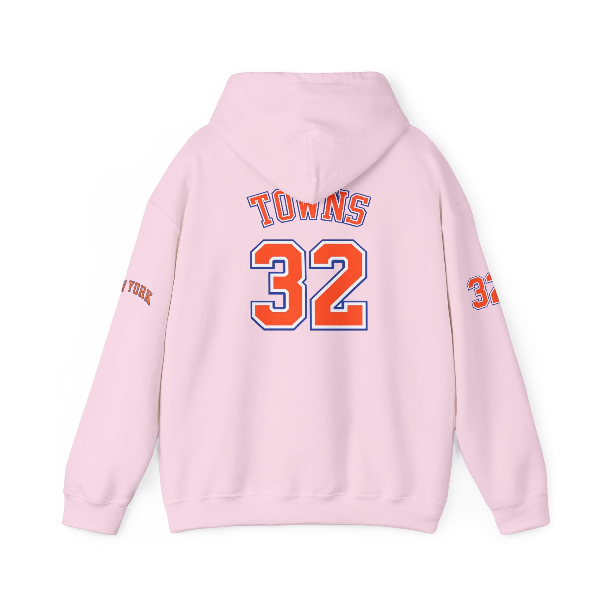 New York Knicks Jersey Hoodie — 'Towns 32' Retro Basketball Pullover