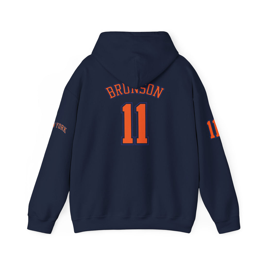Knicks Jersey Hoodie — Brunson #11 White Basketball Pullover