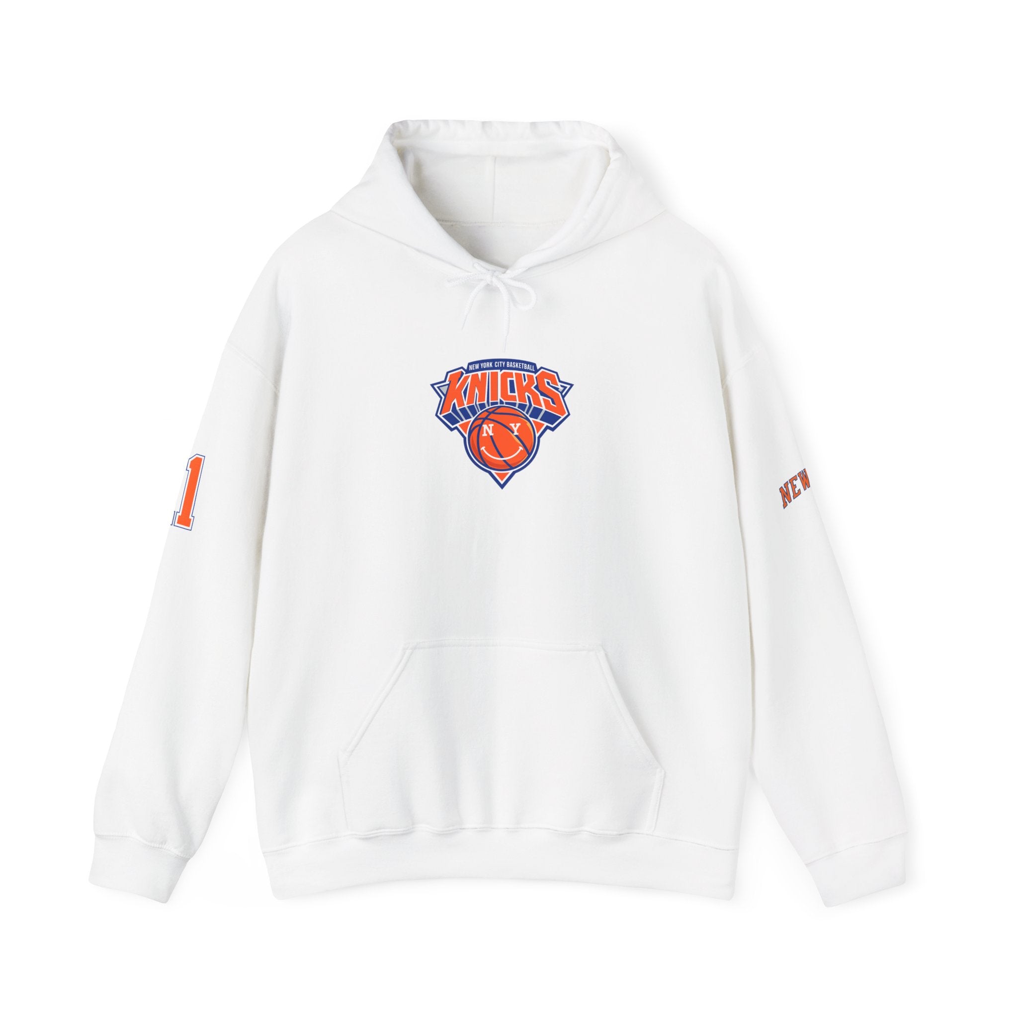 Knicks Jersey Hoodie — Brunson #11 White Basketball Pullover