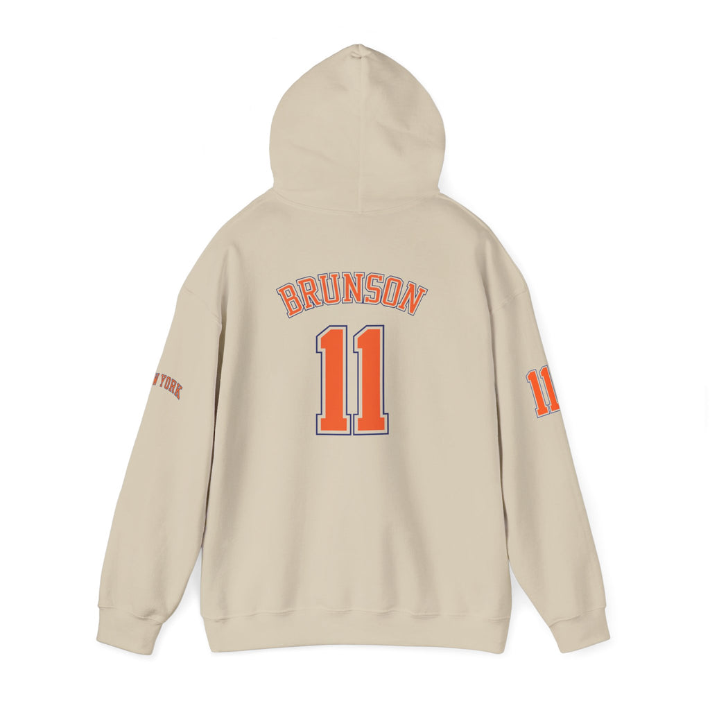 Knicks Jersey Hoodie — Brunson #11 White Basketball Pullover