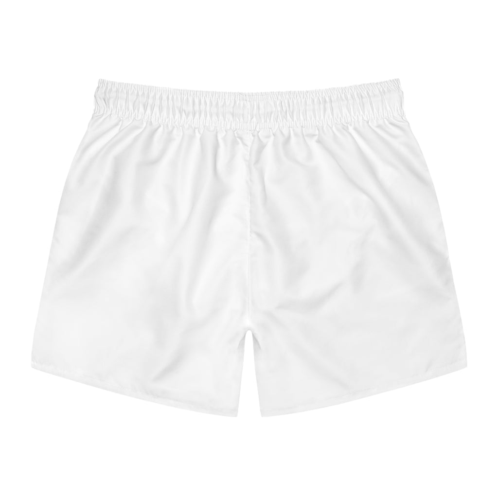 Men's Sunset Palm Swim Trunks - Tropical Beach Shorts