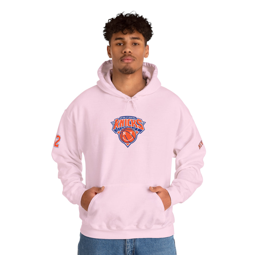 New York Knicks Jersey Hoodie — 'Towns 32' Retro Basketball Pullover