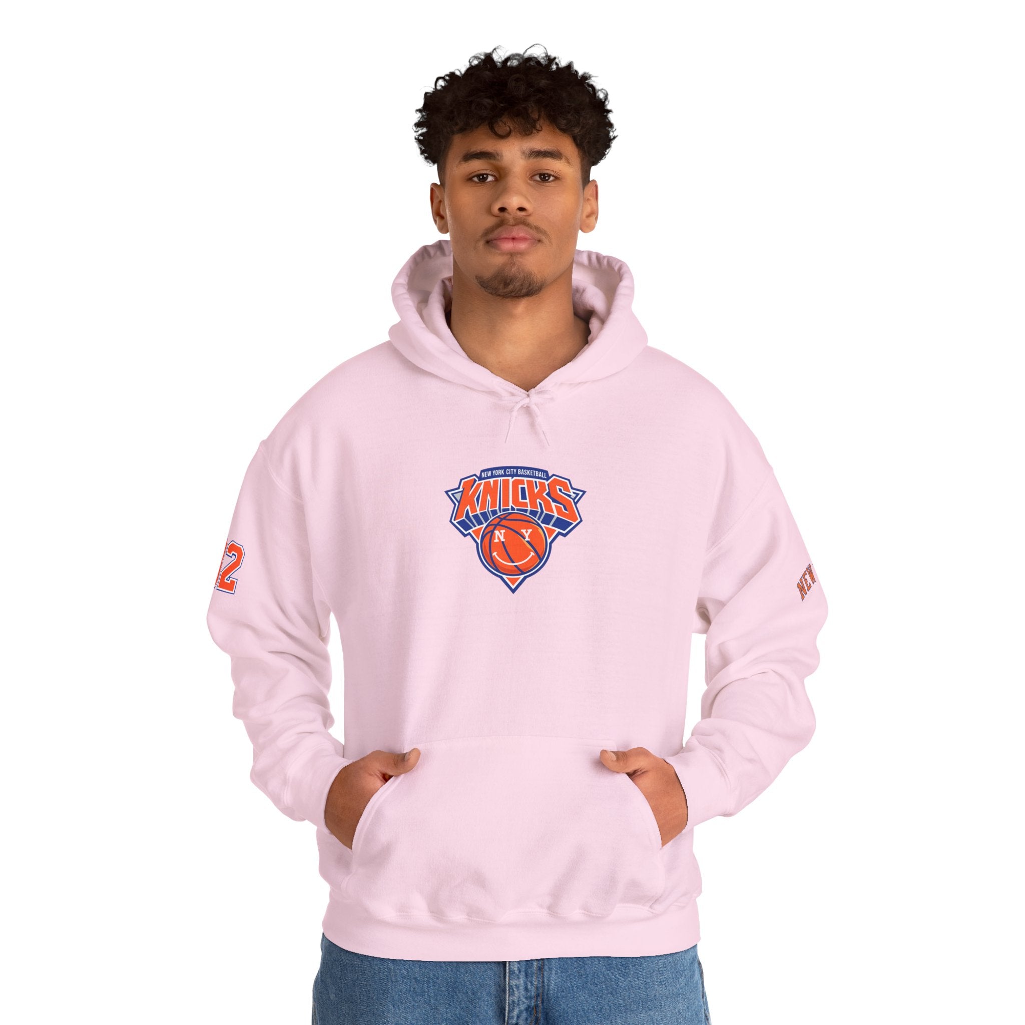 New York Knicks Jersey Hoodie — 'Towns 32' Retro Basketball Pullover