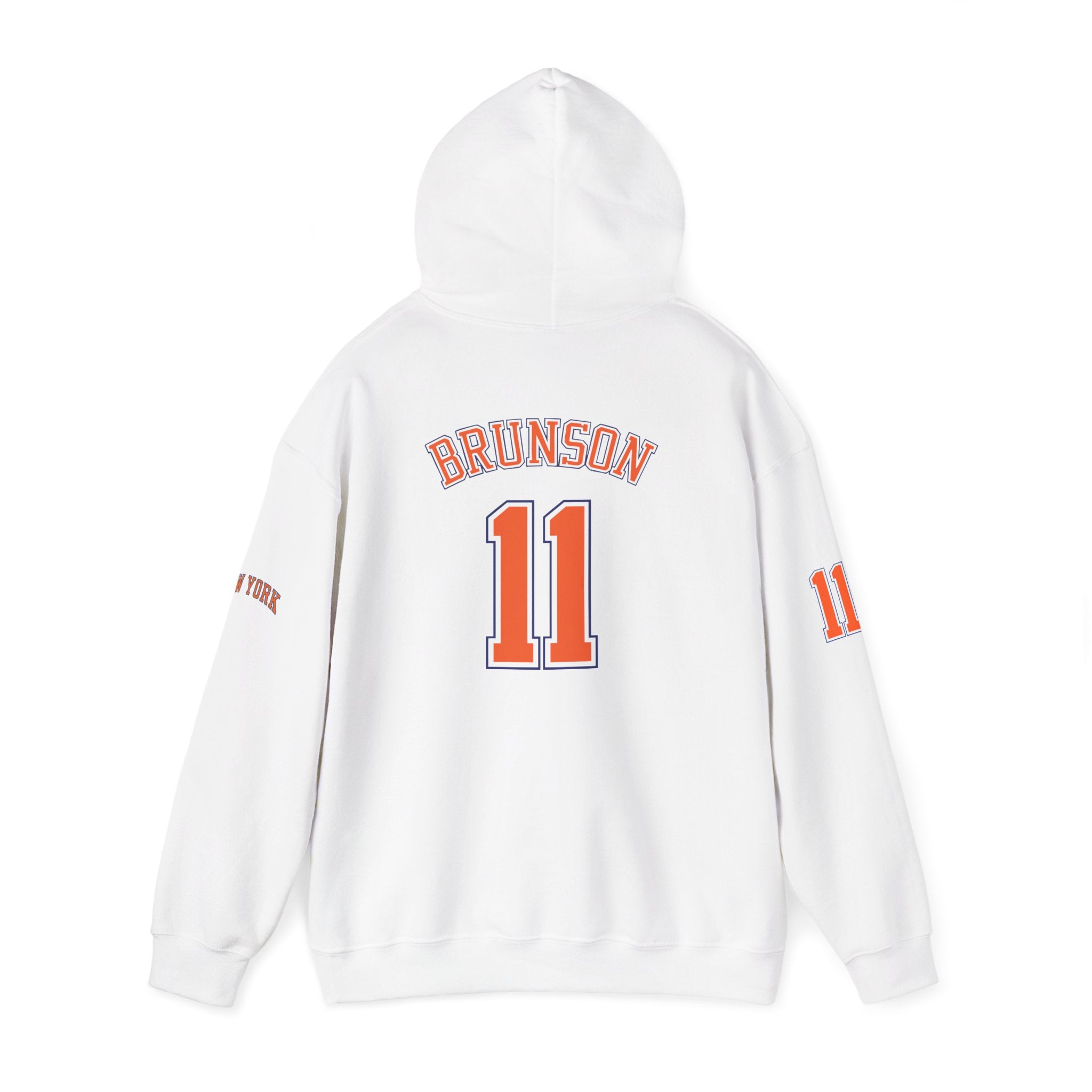Knicks Jersey Hoodie — Brunson #11 White Basketball Pullover