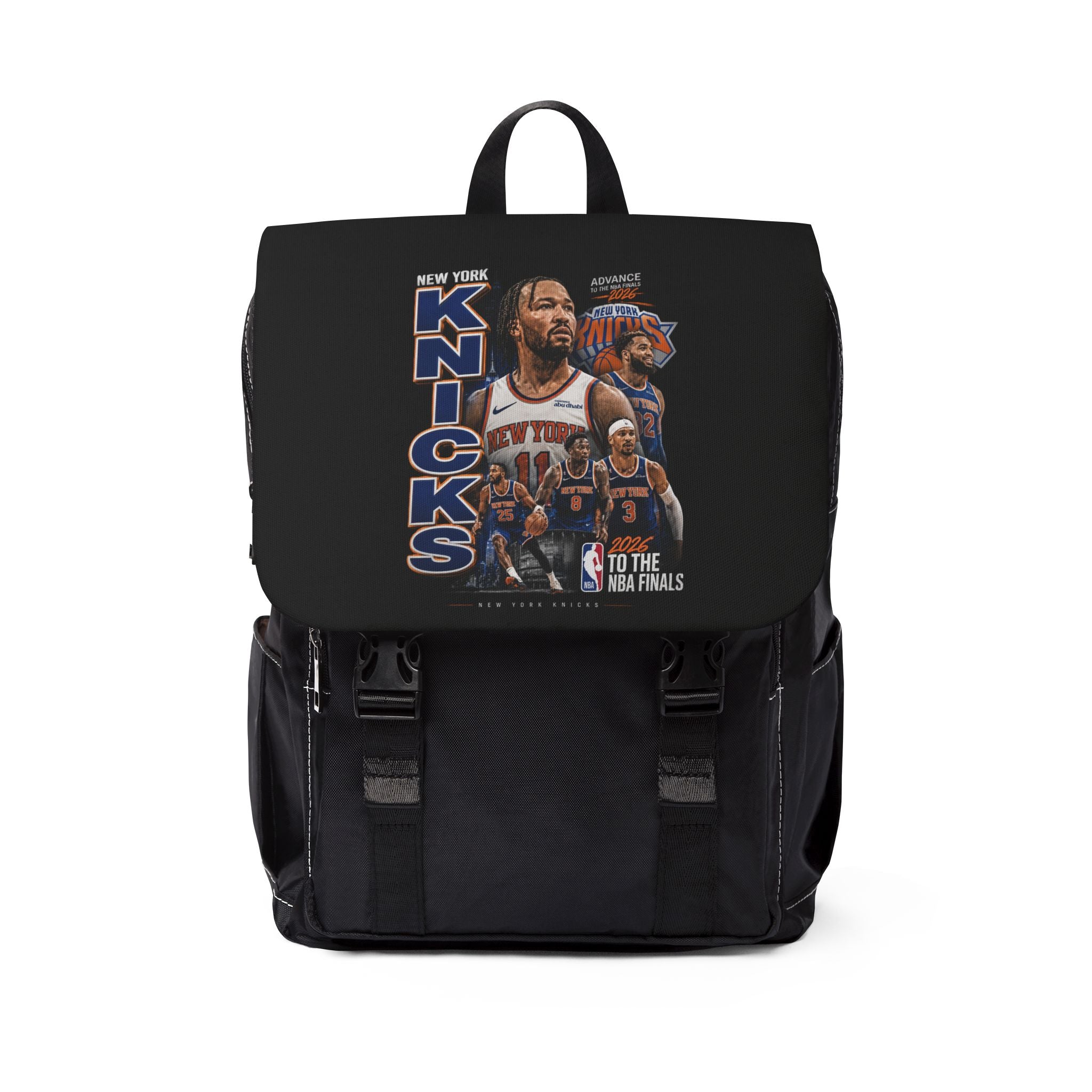 New York Knicks Collage Backpack — Basketball Team Travel Bag