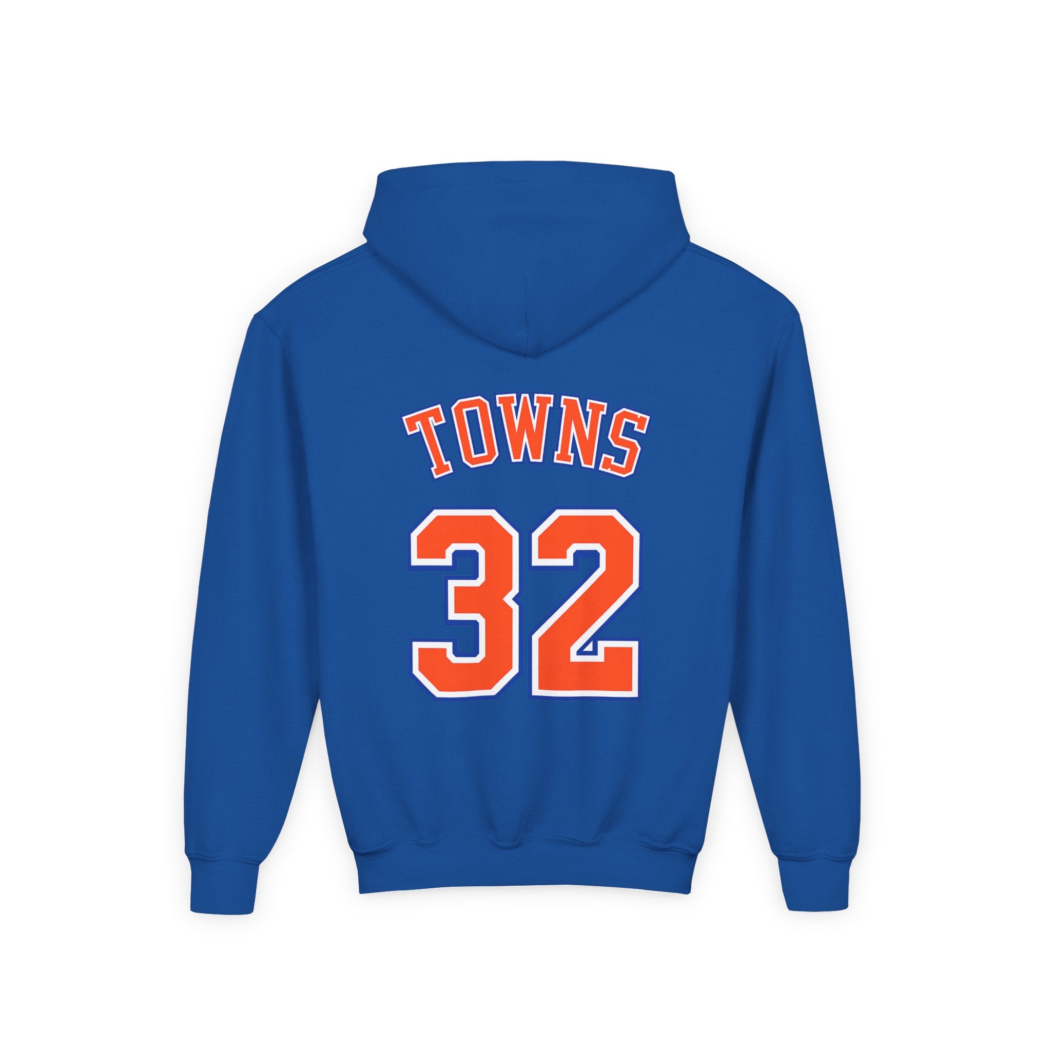 Youth Knicks Basketball Hoodie — 'TOWNS 32' Front Logo & Back Jersey Design