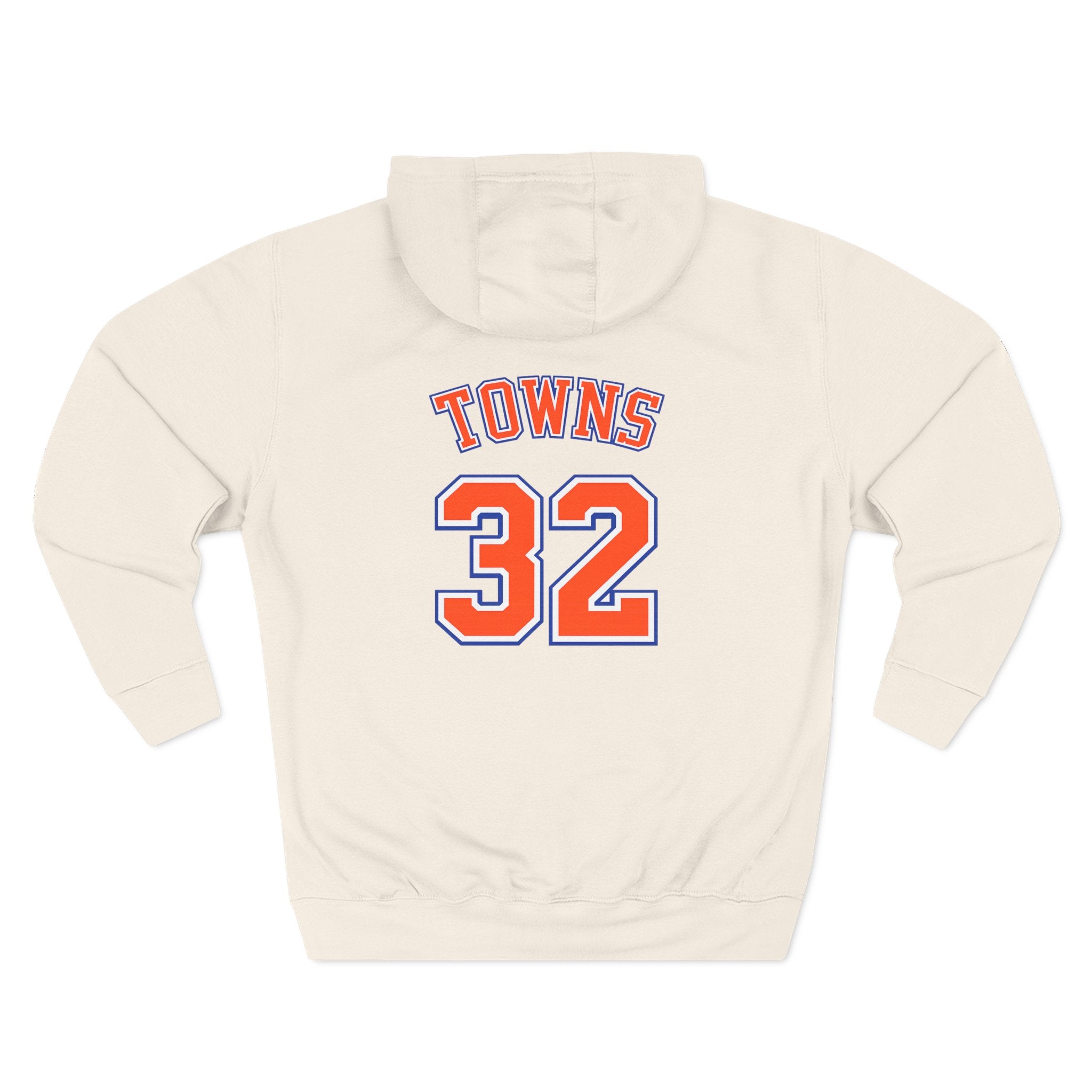Knicks Basketball Hoodie — 'Towns 32' Team Logo Fleece Pullover