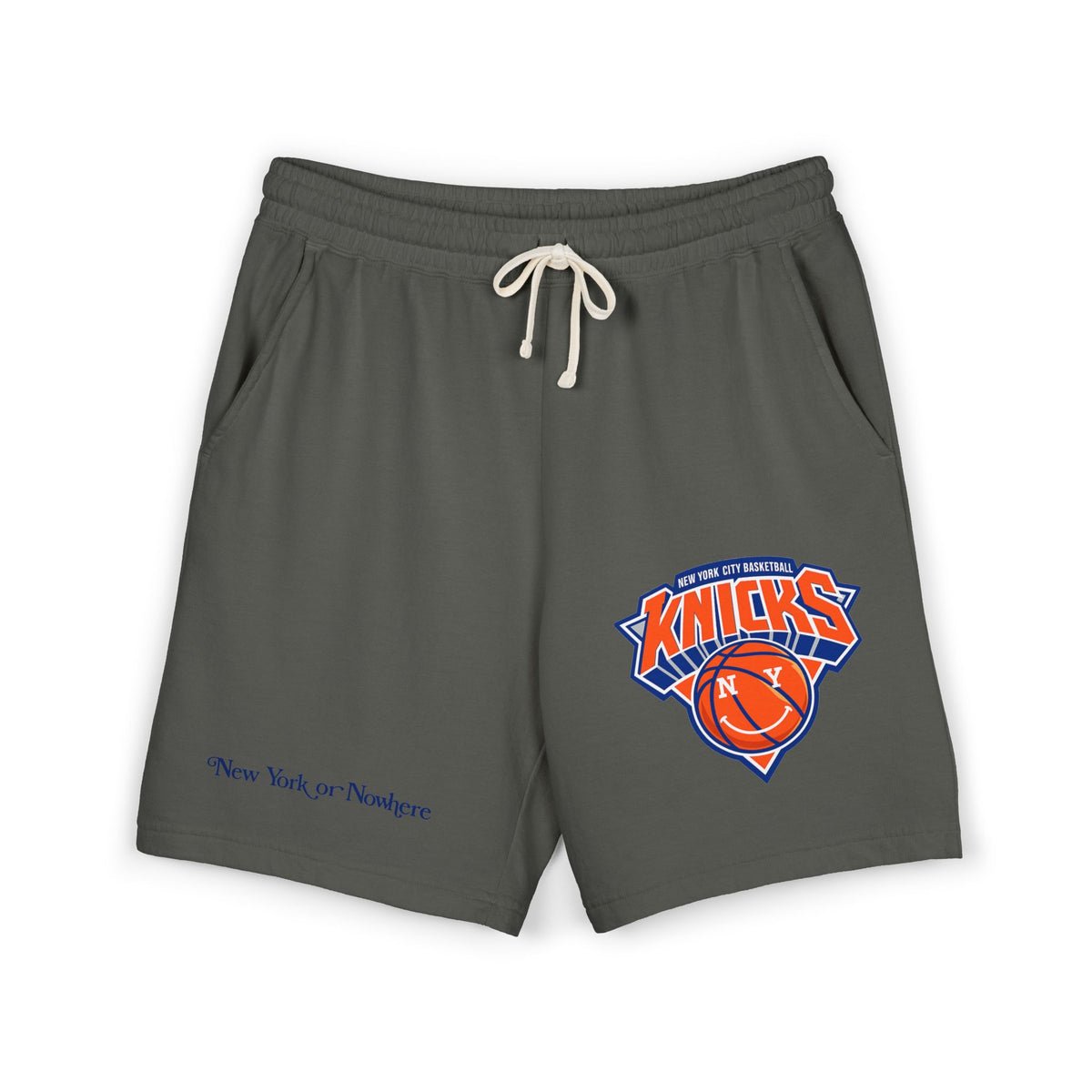 Knicks Logo Basketball Sweat Shorts - Garment-Dyed Lightweight Fleece