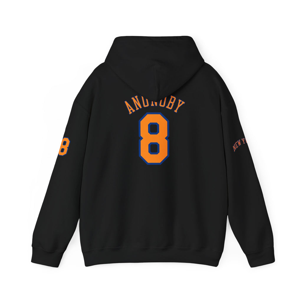 Knicks #8 Anunoby Basketball Hoodie — NYR Team Logo Back Number Sweatshirt