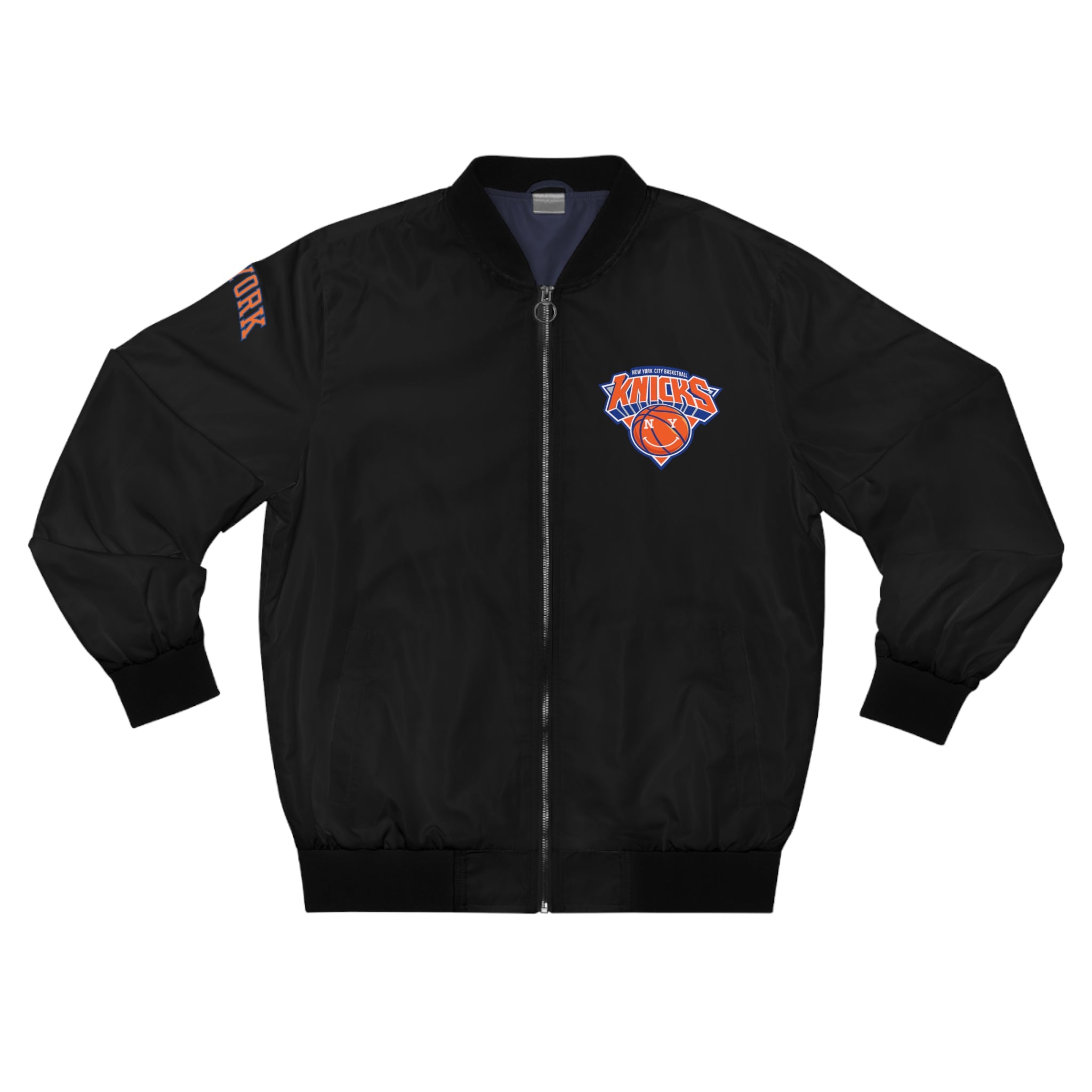 New York Knicks Championship-Style Bomber Jacket — Knicks Player Collage Design