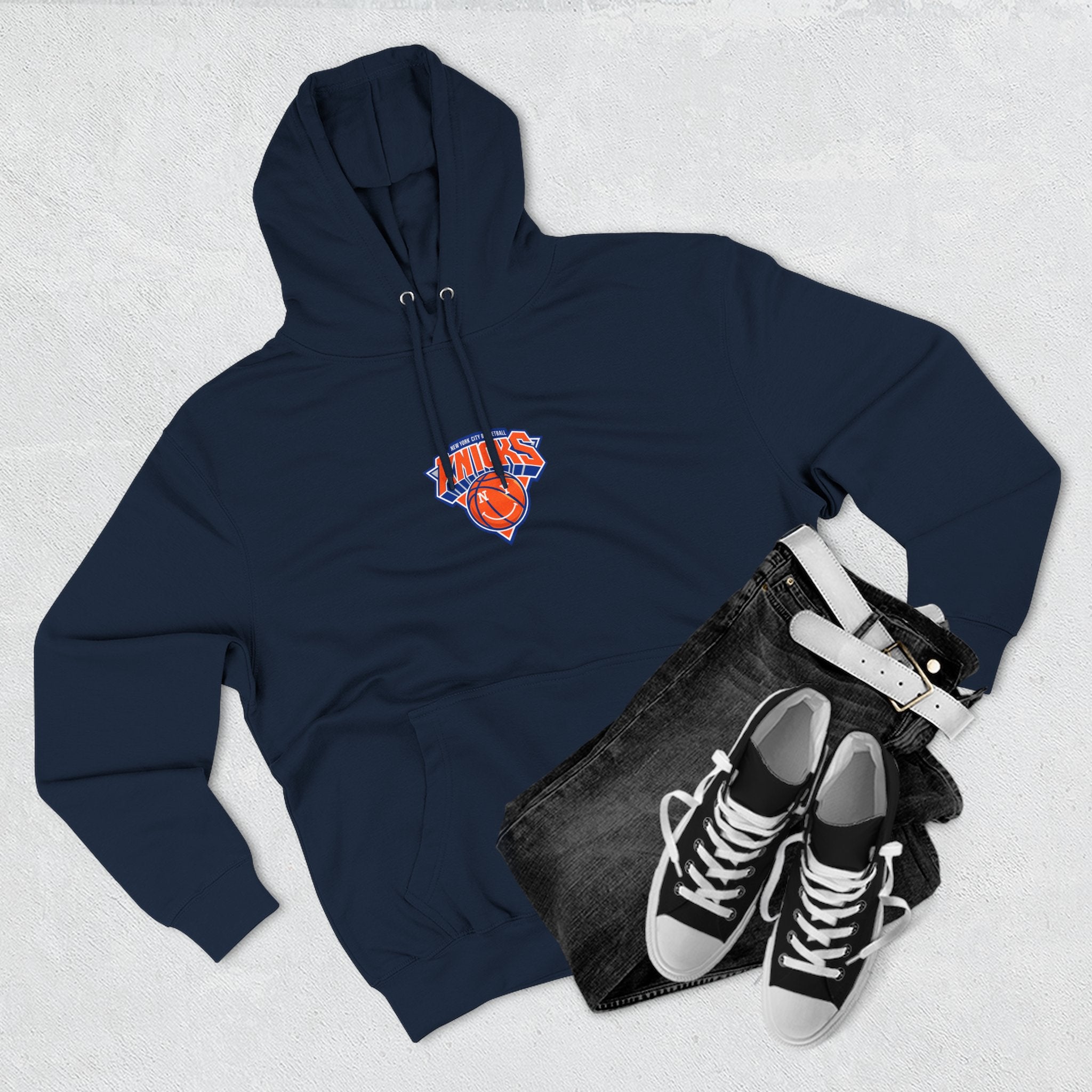 Knicks Basketball Hoodie — 'Towns 32' Team Logo Fleece Pullover