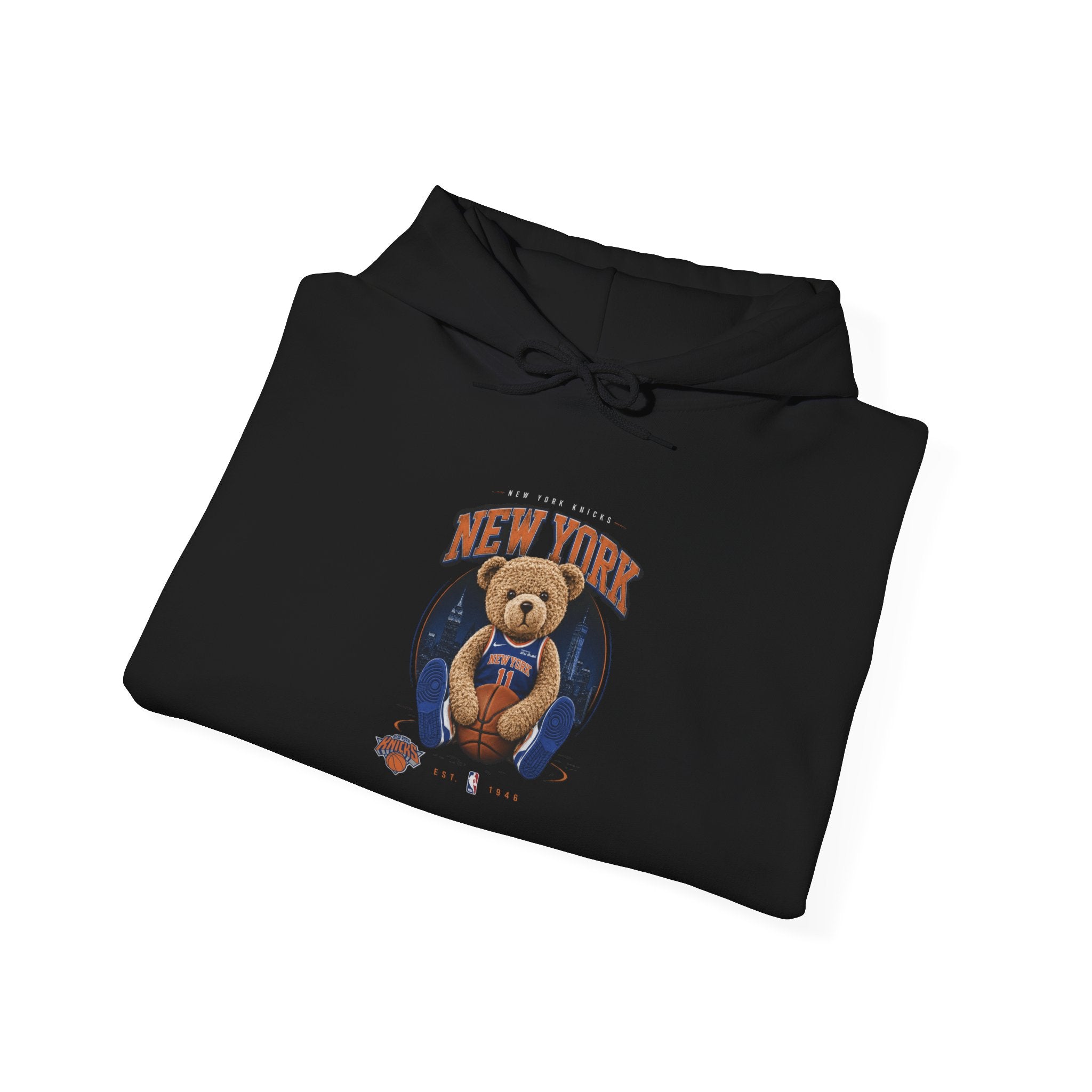 New York Knicks Teddy Bear Graphic Hoodie – NBA Fan Pullover