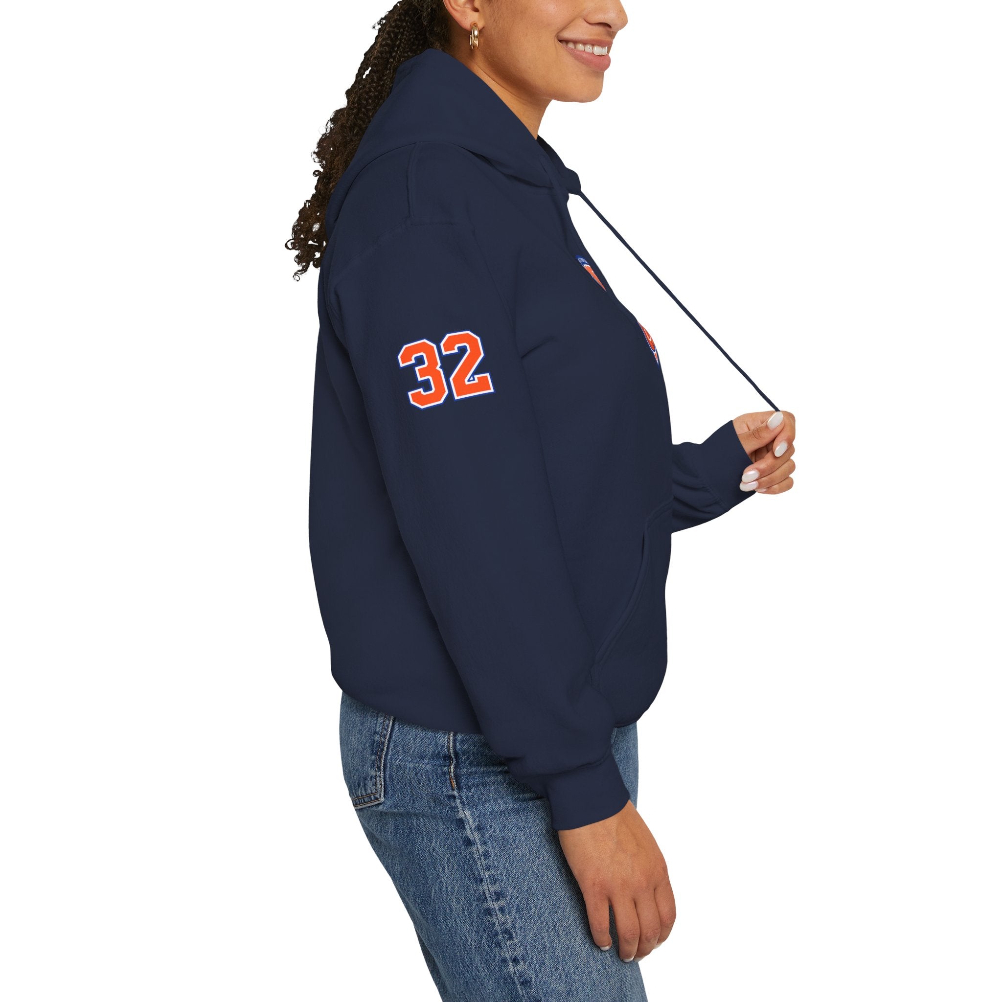 New York Knicks Jersey Hoodie — 'Towns 32' Retro Basketball Pullover