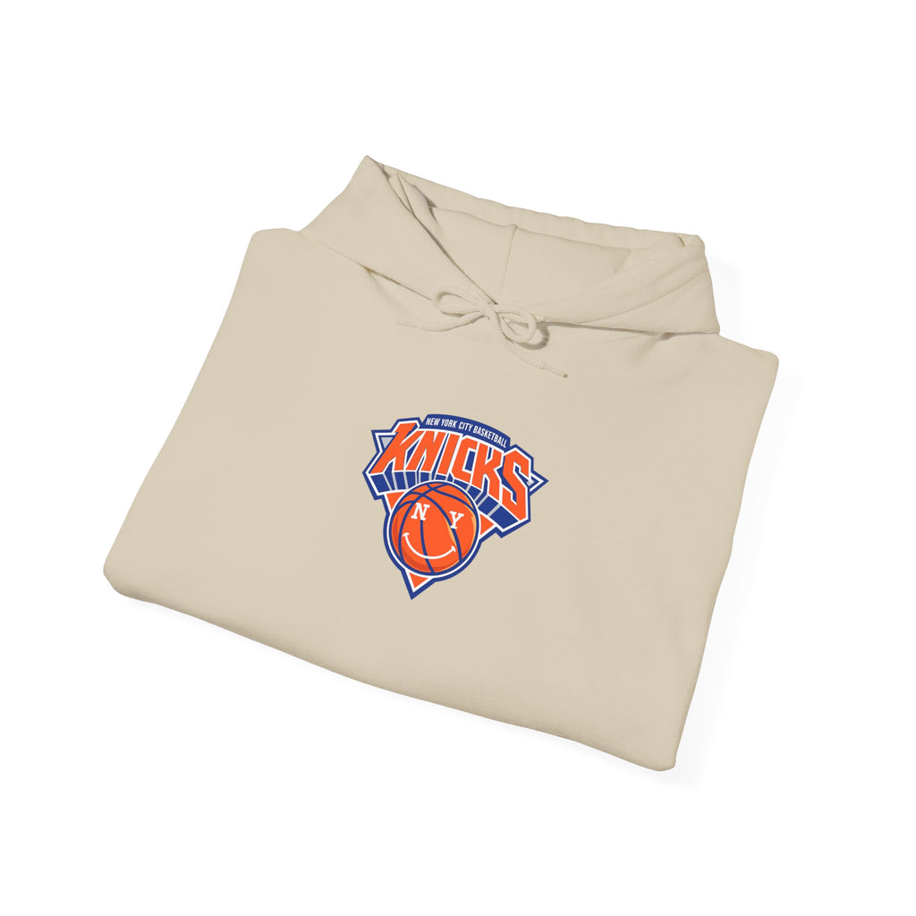 New York Knicks Retro Logo Hoodie — 32 Jersey Sleeve Basketball Pullover